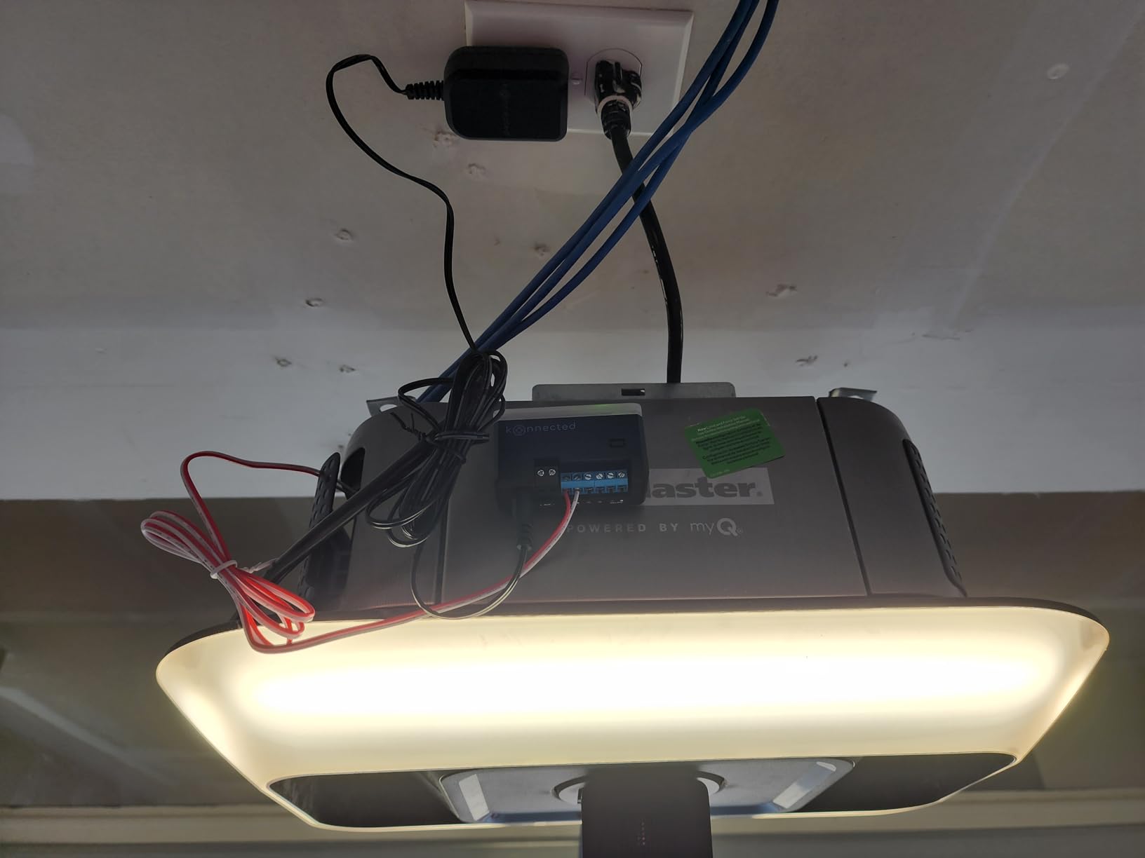 Konnected Smart Garage Door Opener blaQ - Works with Chamberlain/Liftmaster Security+ Openers - Local myQ Alternative - Alexa, SmartThings, Home Assistant, Hubitat, Control4, HomeSeer Integration customer photo 1