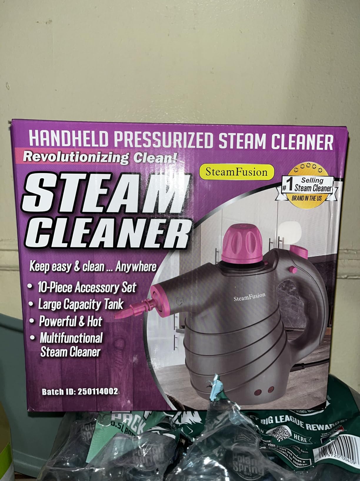 Pressurized Handheld Steam Cleaner with 10pcs Accessories&Safety Lock, Multi-Purpose Natural Deep Cleaning Steamer, Multi-Surface Steamer for Cleaning Home, Car, Upholstery, Grout and More customer photo 1