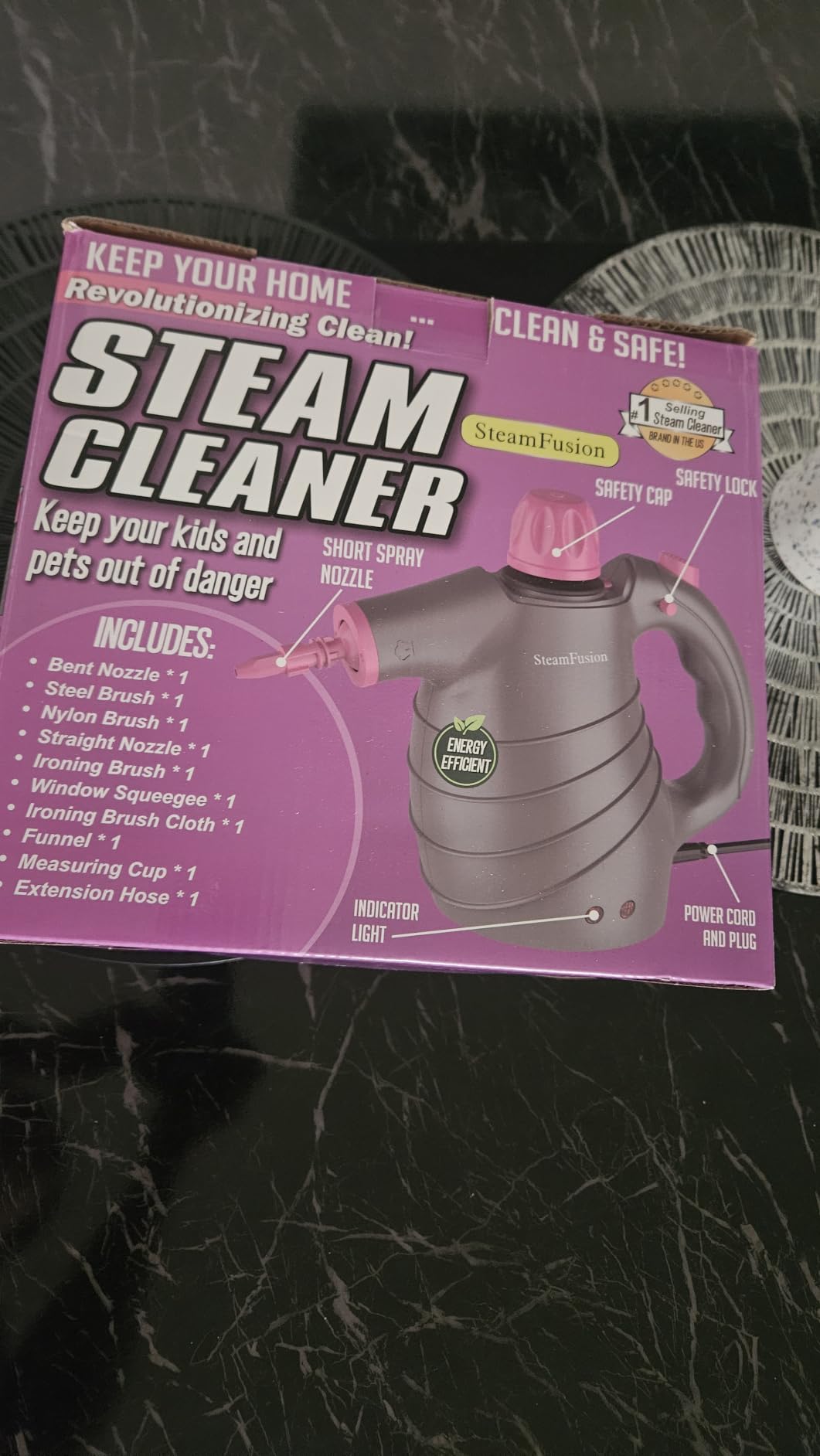 Pressurized Handheld Steam Cleaner with 10pcs Accessories&Safety Lock, Multi-Purpose Natural Deep Cleaning Steamer, Multi-Surface Steamer for Cleaning Home, Car, Upholstery, Grout and More customer photo 2