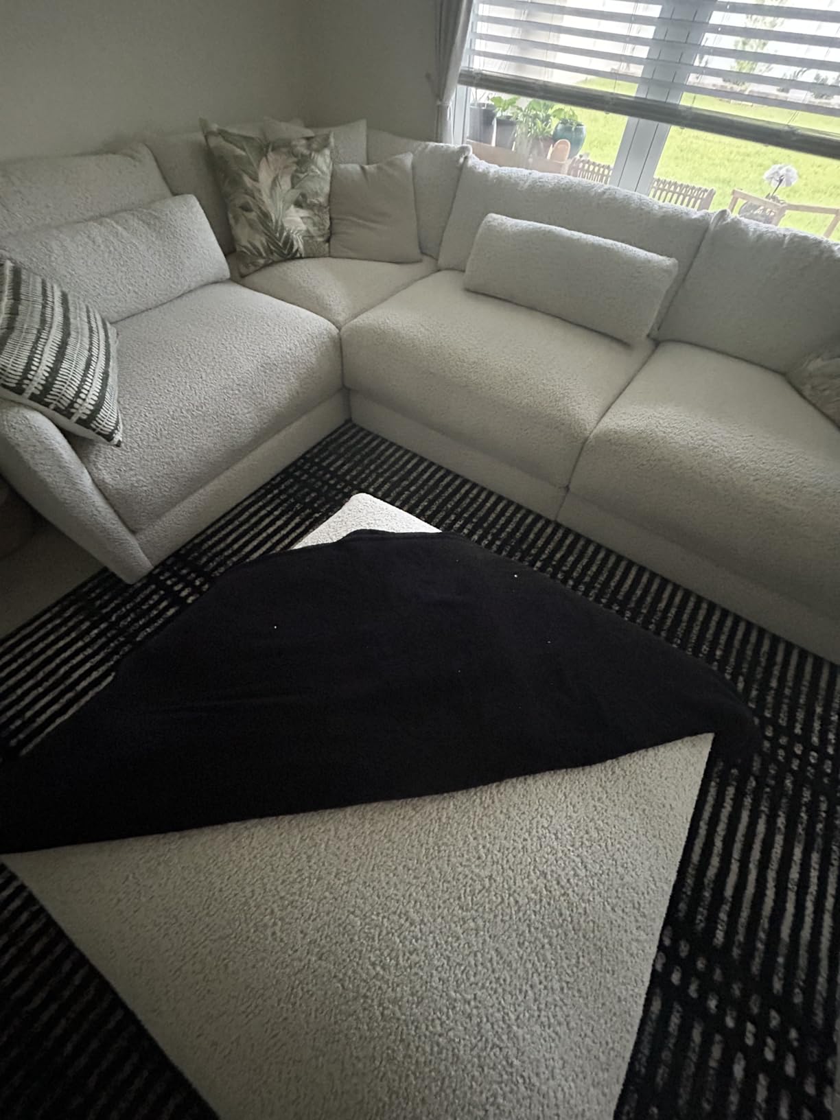 Rugshop Contemporary Stripe Lines High Traffic Area Rug Beige 7'10