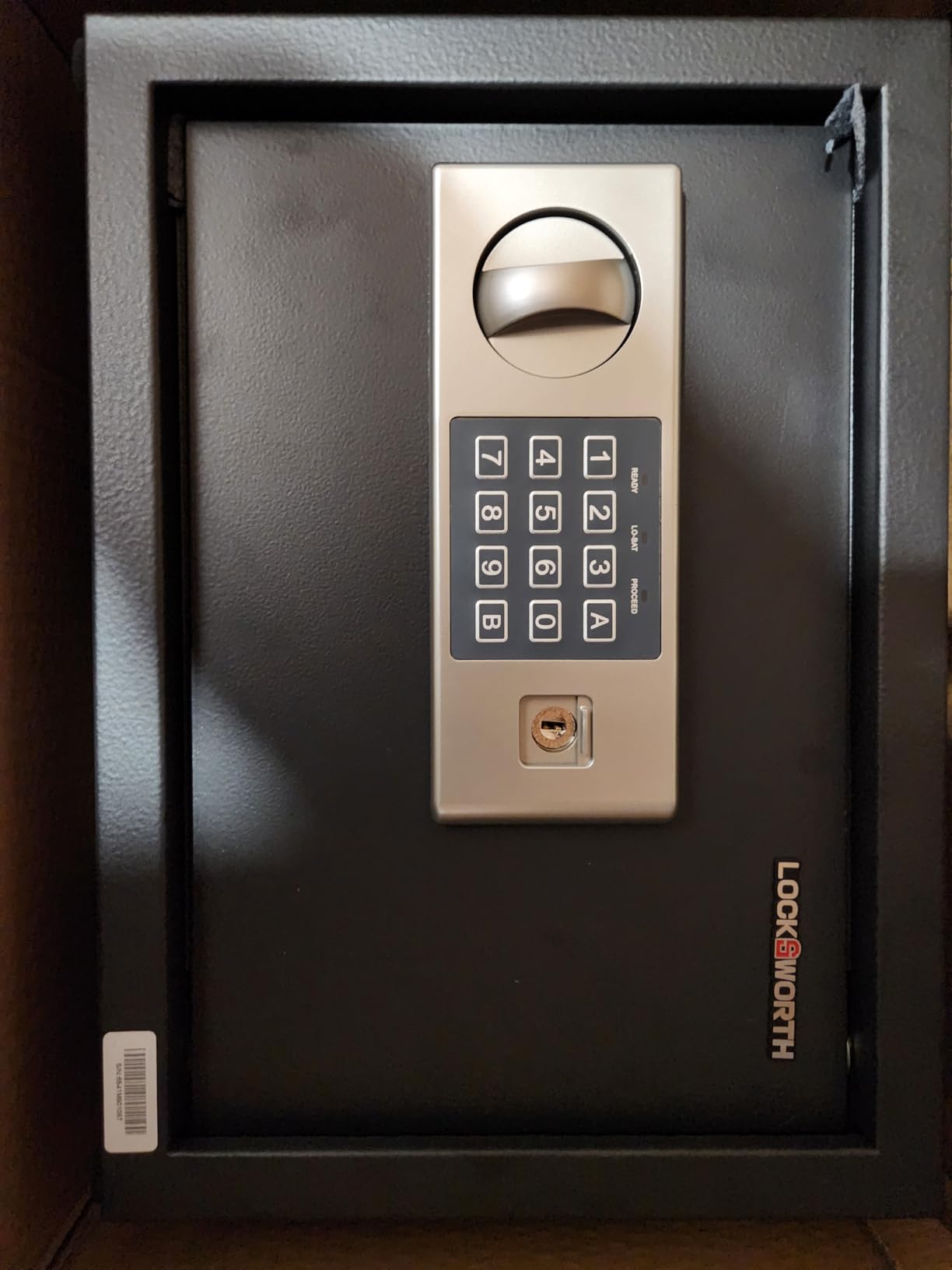 Locksworth Safe for Home, 0.6 Cubic Feet Safety Box, Lock Box for Money, Jewelry, Documents and Guns, Digital Security Safe for Office, Hotel and Personal Use, 13.8