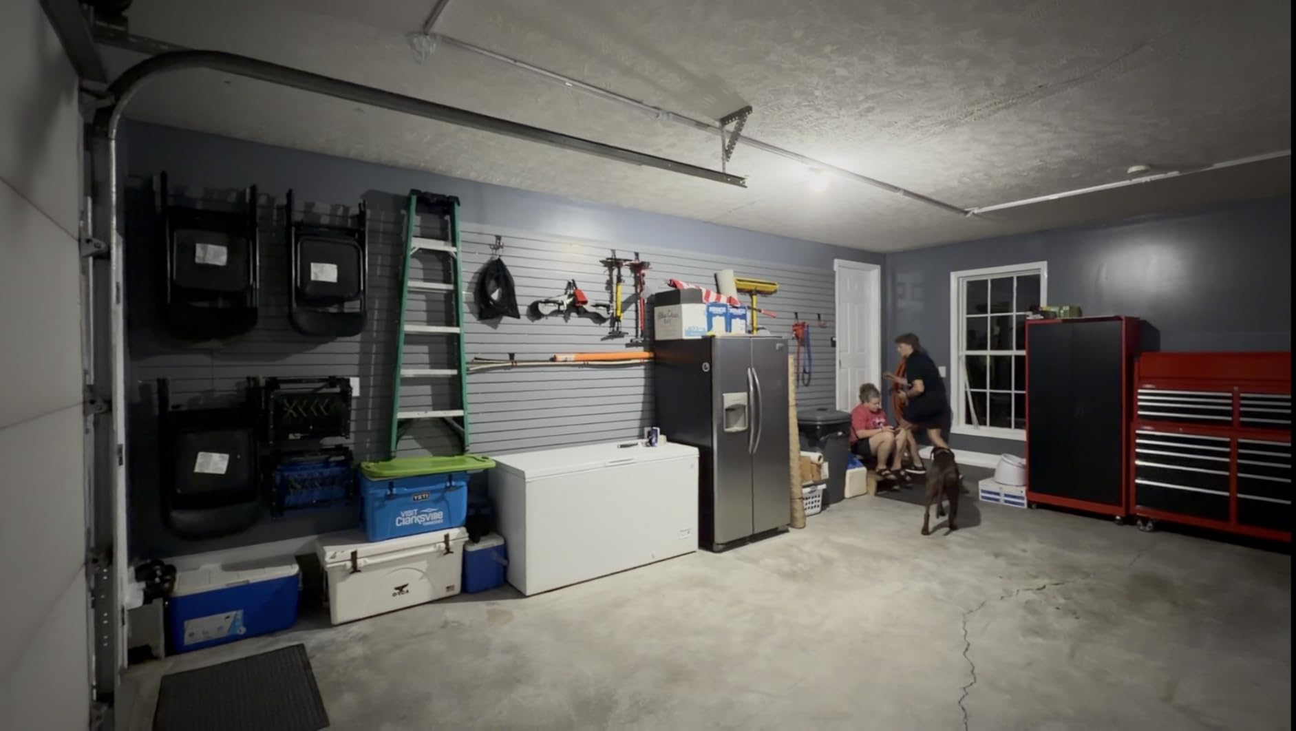PVC Slatwall Panel for Garage Wall Organizer, 4 x 4 ft, Grey customer photo 1