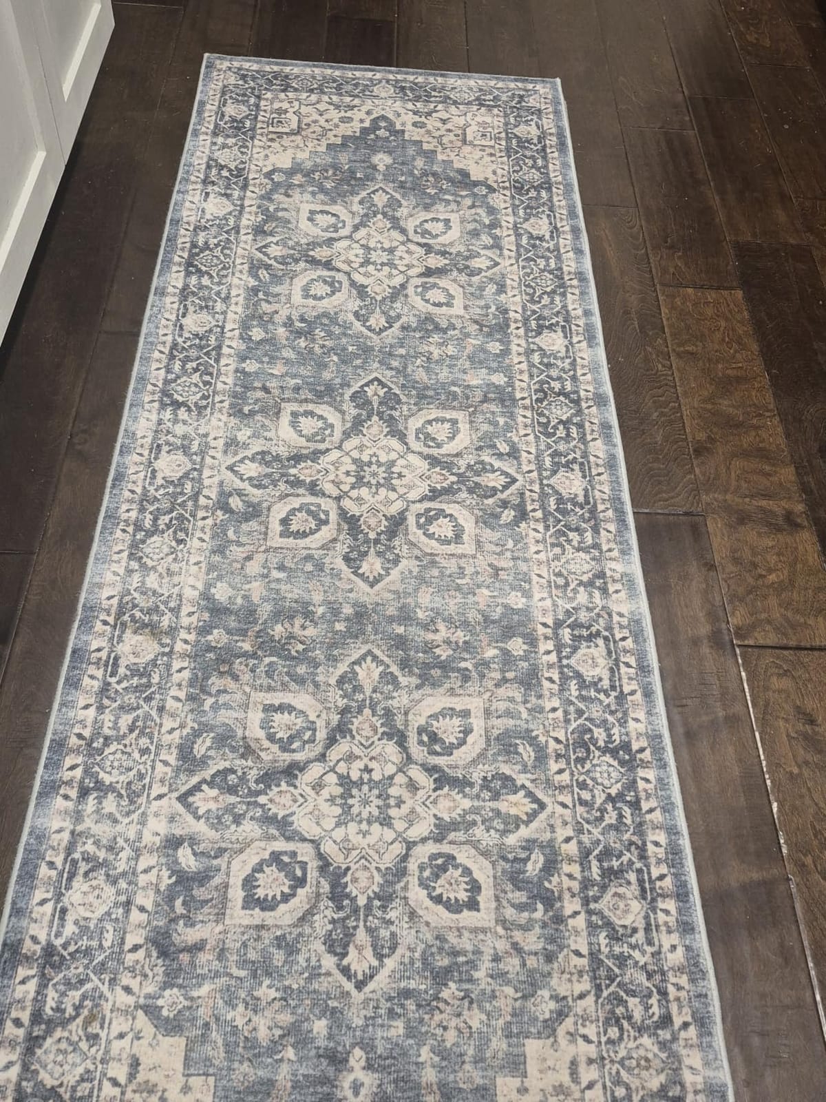 Amada Large 9x12 Washable Area Rug for Living Room, Blue, Vintage Pattern customer photo 2