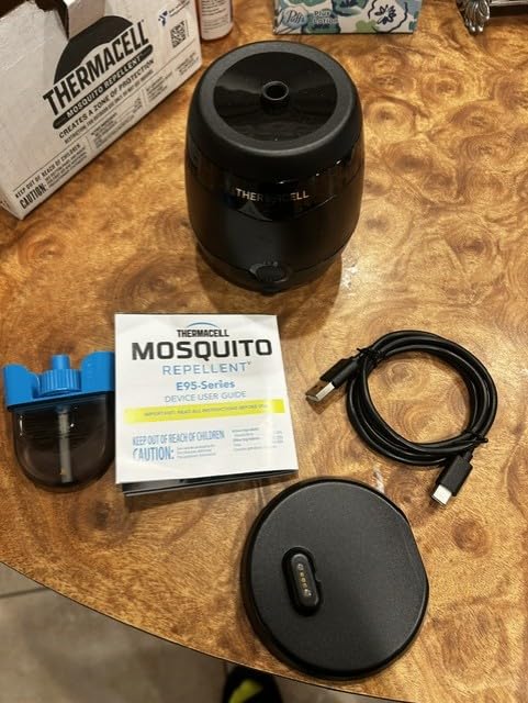 Thermacell E-ZoneGuard Patio Max Mosquito Repellent 12Hr Bat + Chrging Dock | 20-FT Zone; 36Hr Refill; Rechargeable; Fast Charging; Proven Outdoor Protection; Bug Spray Alternative; Scent Free; DEET-Free customer photo 2