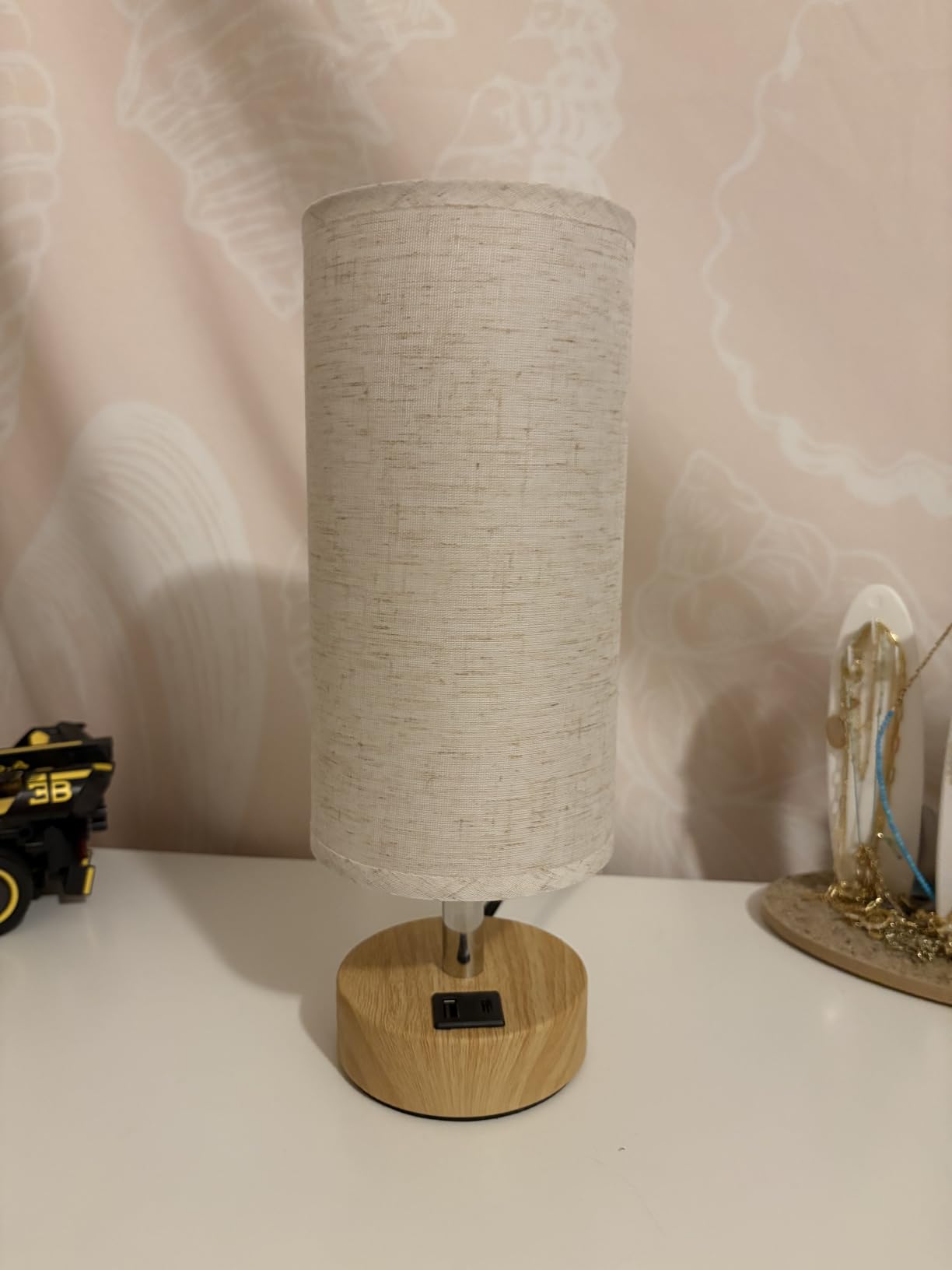 Dicoool Bedside Table Lamp for Bedroom - 3-Way Dimmable Touch Lamp, USB A+C customer photo 2