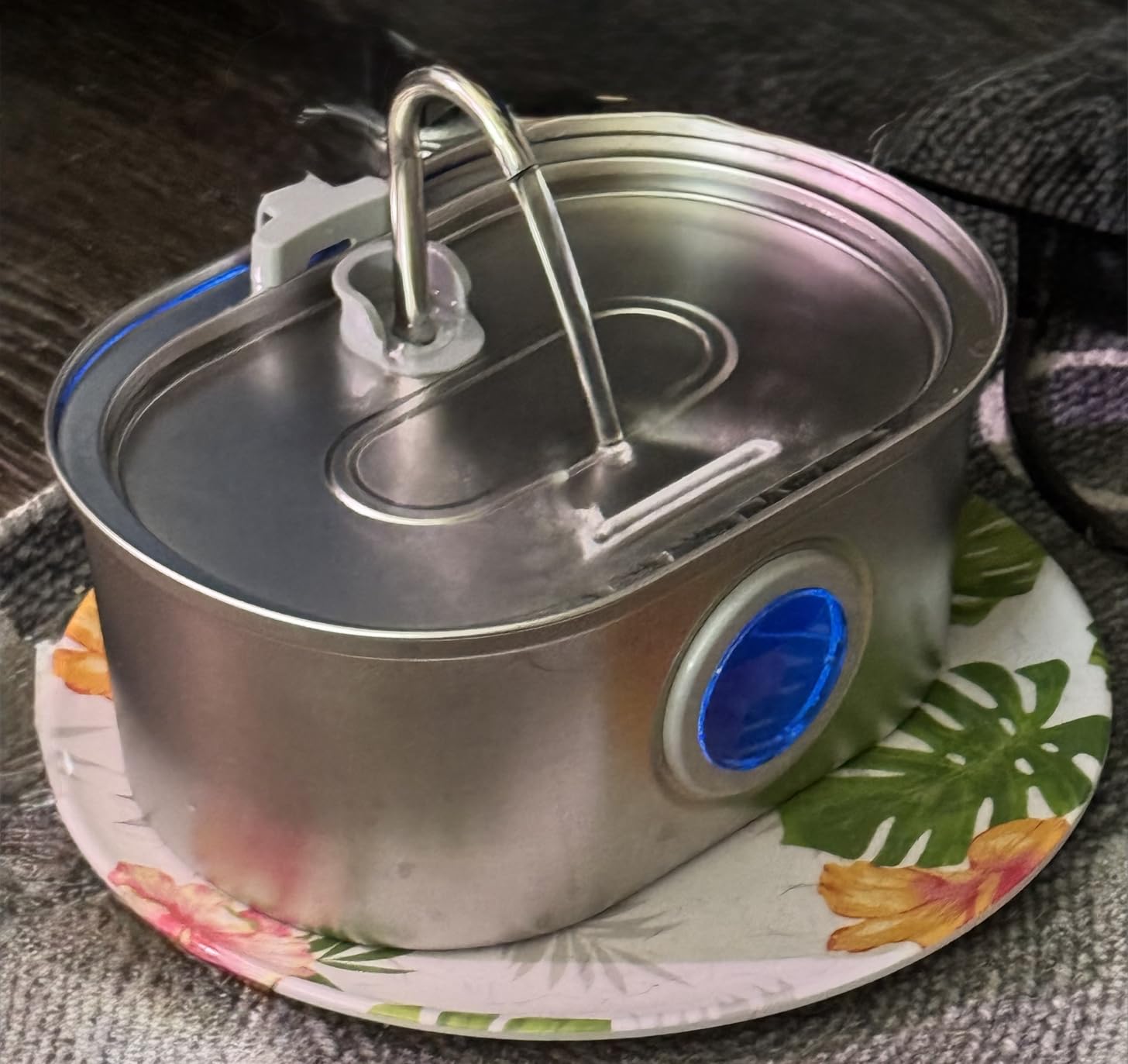 Cat Water Fountain Stainless Steel: 74oz/2.2L Cat Fountain for Drinking customer photo 2