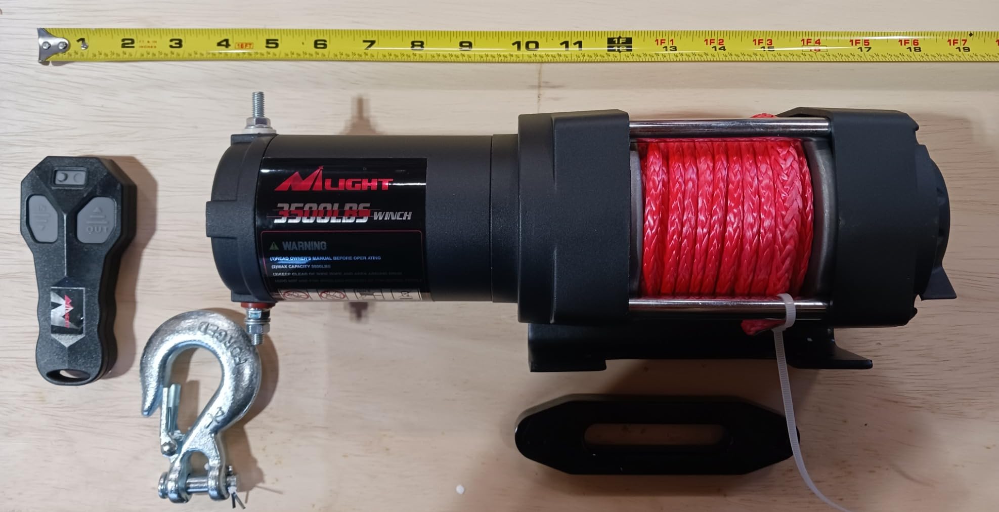 Nilight 3500 lbs ATV Winch 12V Electric Winches with Synthetic Winch Rope customer photo 1