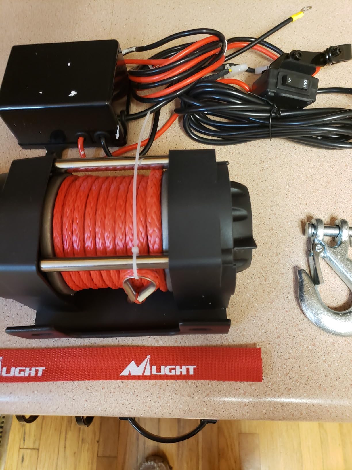 Nilight 3500 lbs ATV Winch 12V Electric Winches with Synthetic Winch Rope customer photo 2