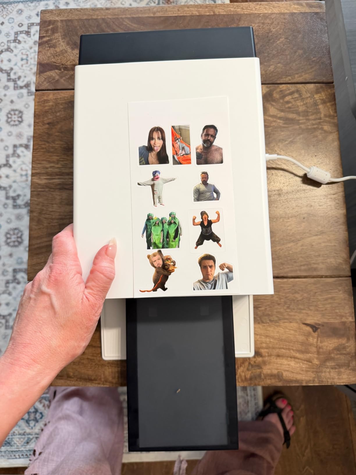 Liene PixCut S1 Color Sticker Printer & Cutting Machine - All-in-One Sticker Maker for DIY Crafts, Custom Labels & Gifts. Thermal Dye-Sublimation Photo Printer, 300 DPI, Precise AI Auto-Cutting customer photo 2
