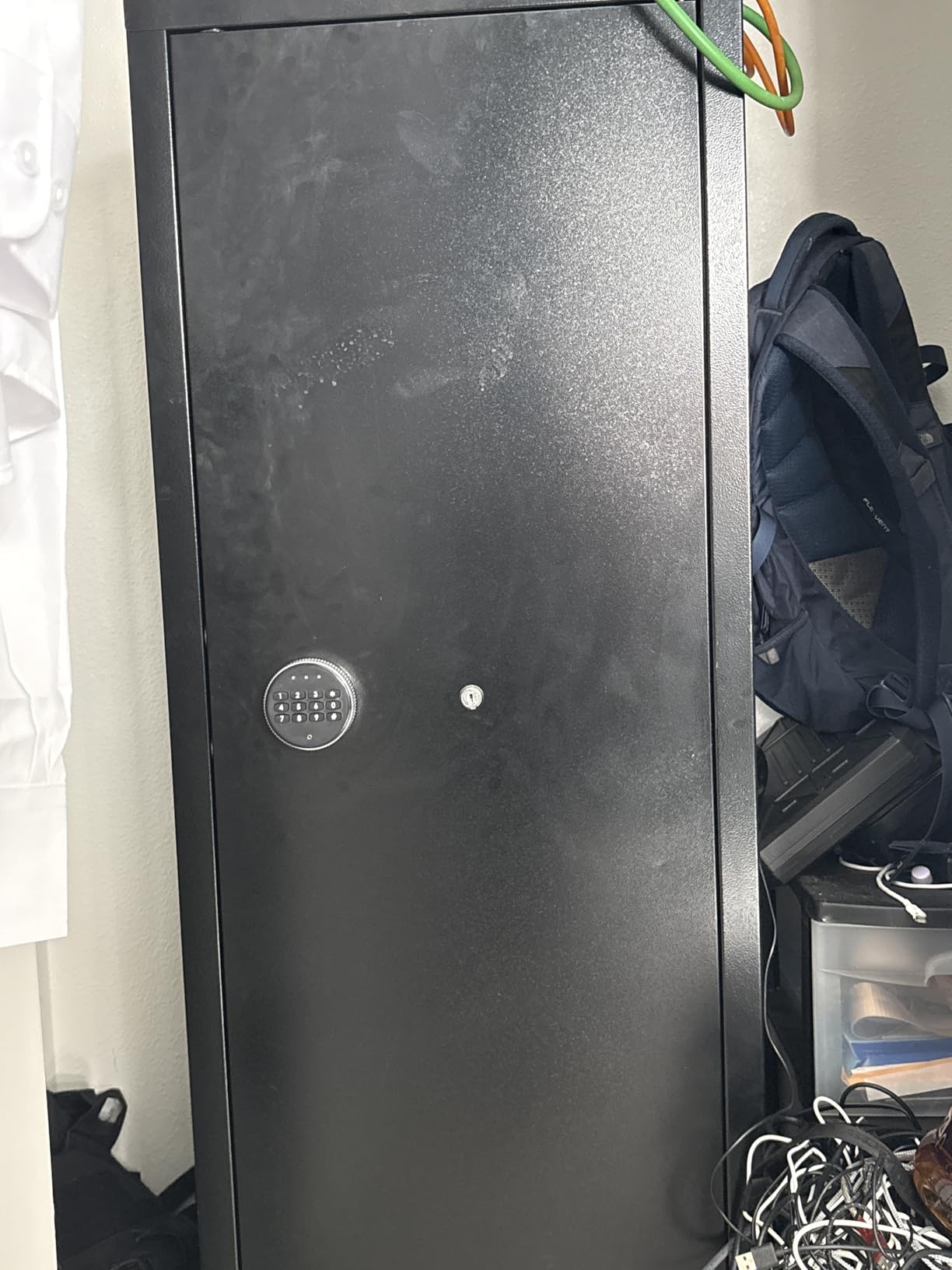 Superday 15-18 Rifle Gun Safe with Keyboard, Quick Access Large Gun Safe for Rifles, Locking Gun Cabinet Rifle Safe with Gun Safes Pockets and Adjustable Rifle Rack for Home, Office（Black） customer photo 1