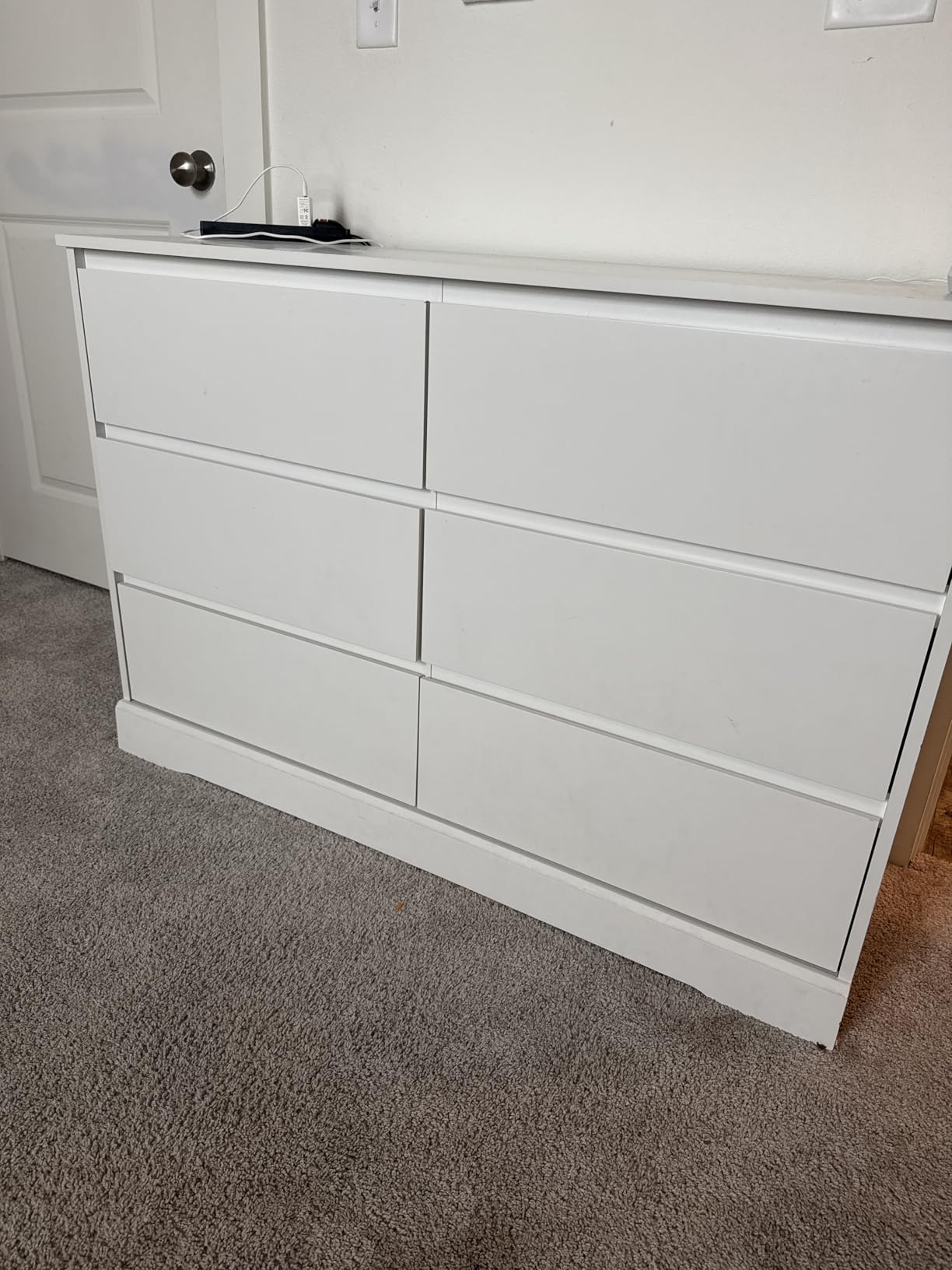 FOTOSOK Black Dresser for Bedroom, Modern 6 Drawer Double Dresser customer photo 2