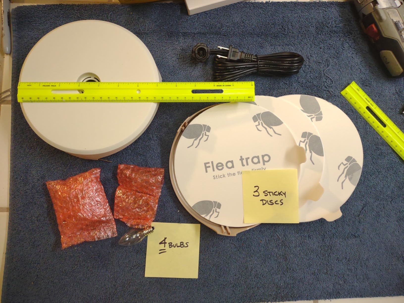 Flea Trap 4 Packs – Premium Flea Traps for Inside Your Home – Light Trap for Indoor with Glue Discs Refills and LED Lightbulb customer photo 2