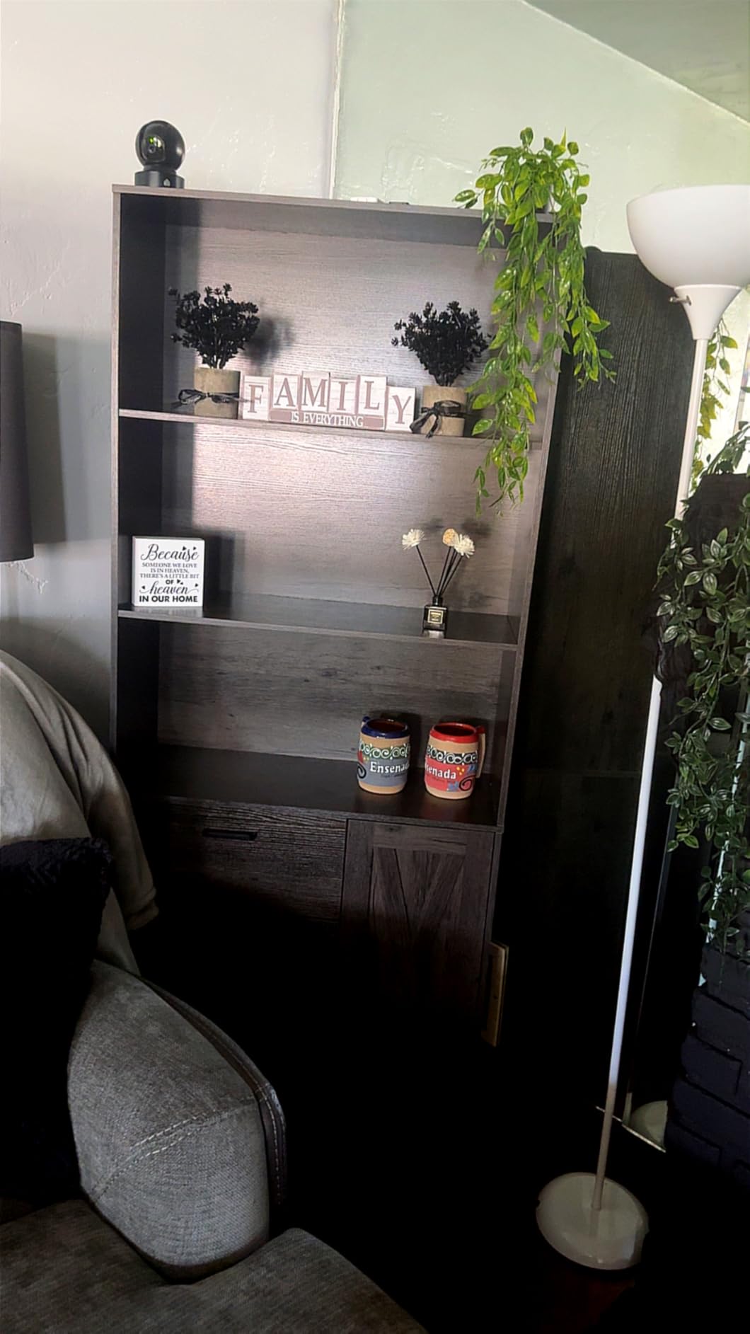 IRONCK 71 in Bookshelf with Doors and Drawers, Industrial Tall Bookcase customer photo 2