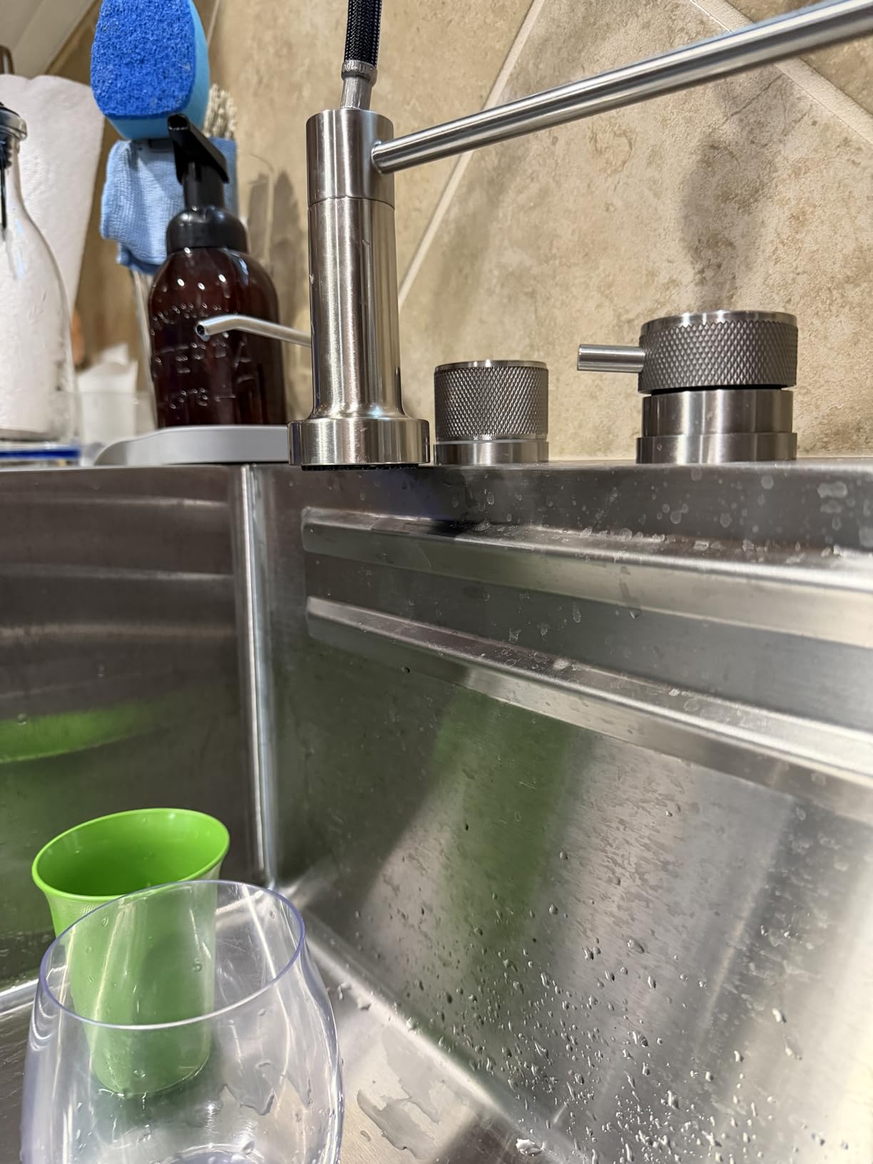 Lordear Drop In Outdoor Kitchen Sink Workstation with Pull-out Faucet 21