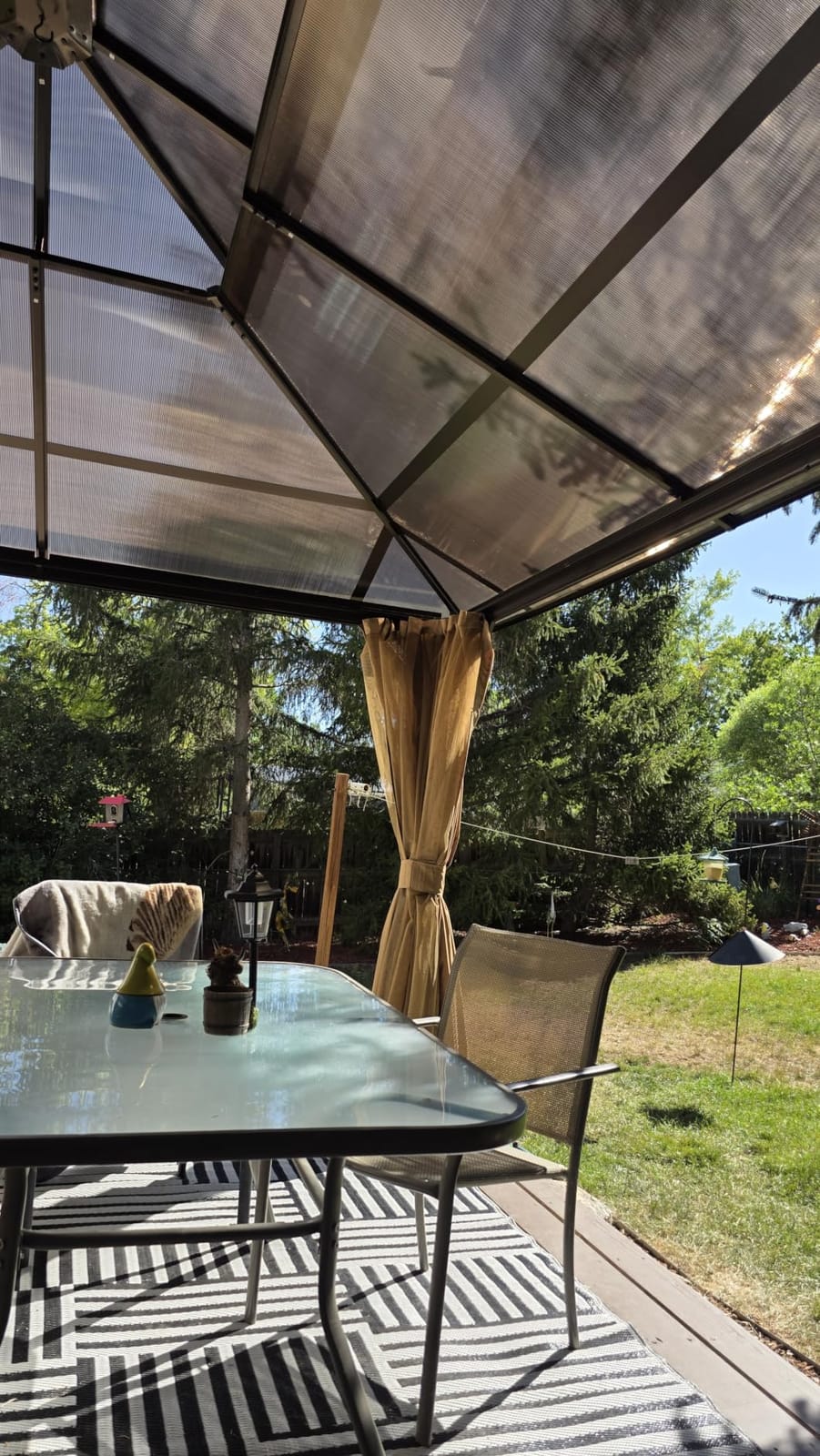 Aoxun 12'x14' Hardtop Gazebo with Polycarbonate Double Roof, Gray customer photo 2