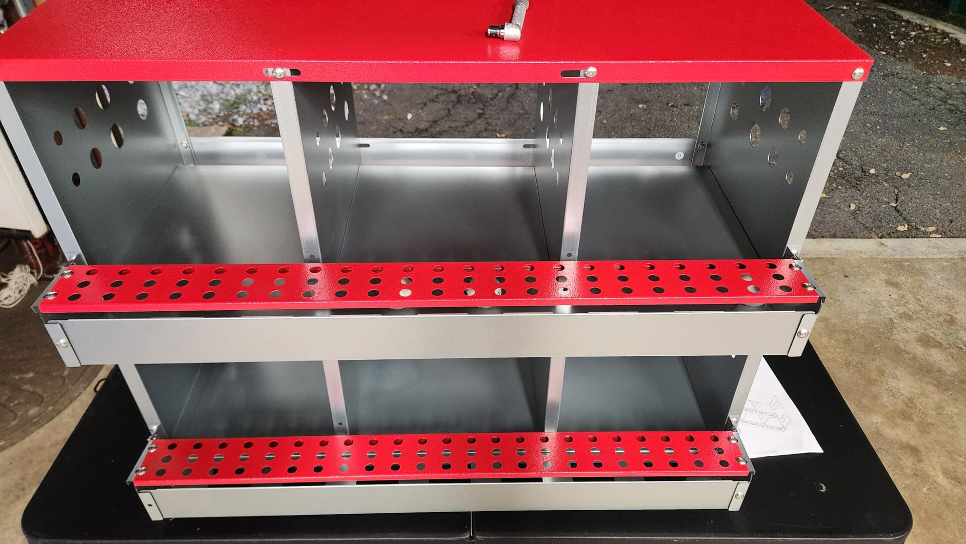6-Compartment Roll Away Chicken Nesting Box for Hens, 32.6 Inch customer photo 1