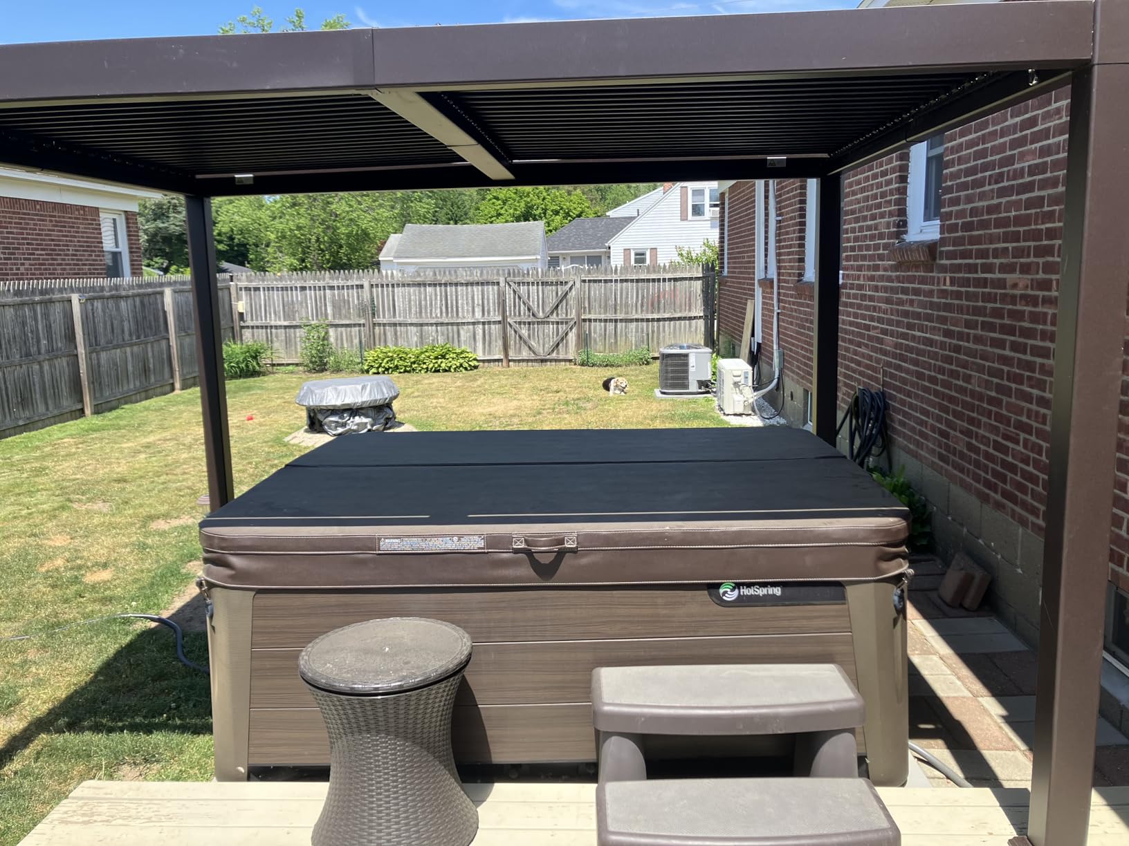 PURPLE LEAF Outdoor Louvered Pergola 10' x 12' Patio Aluminum Gazebo Bronze customer photo 2