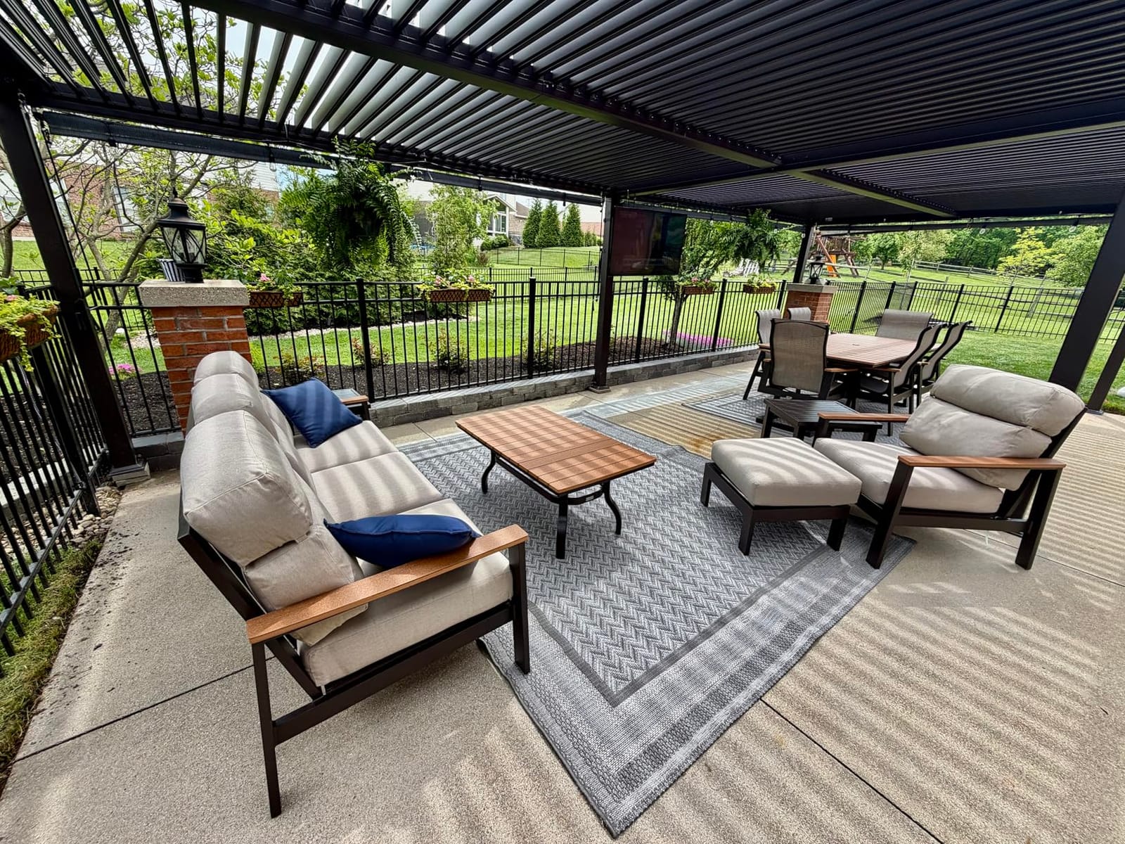 PURPLE LEAF Outdoor Louvered Pergola 13' x 15' Patio Aluminum Gazebo Bronze customer photo 1