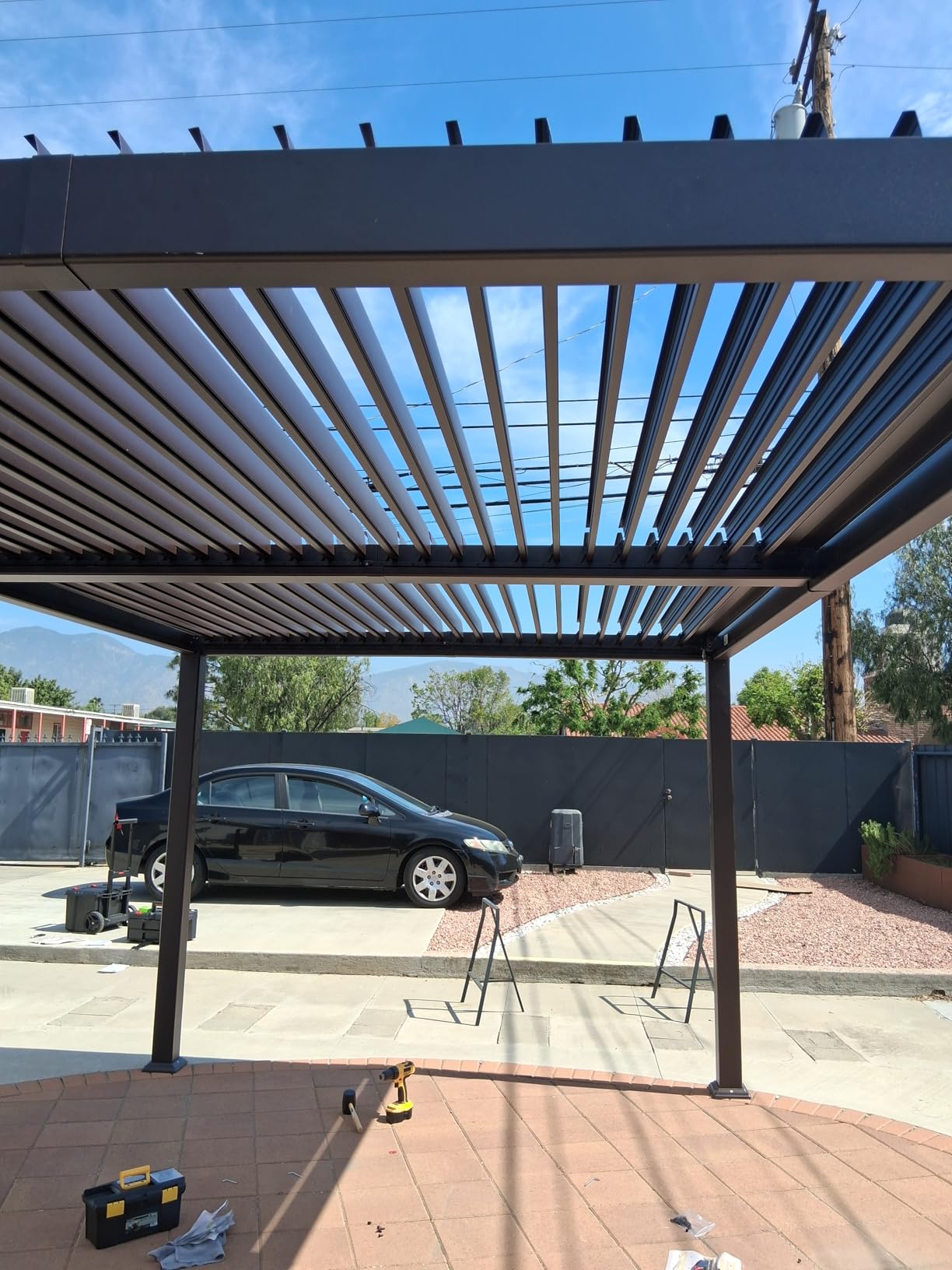 PURPLE LEAF Outdoor Louvered Pergola 13' x 15' Patio Aluminum Gazebo Bronze customer photo 2