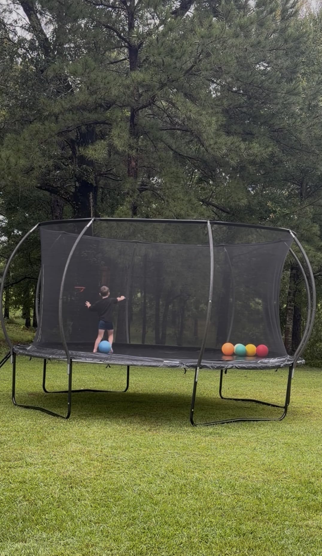 Gigu 10FT 12FT 14FT 15FT 16FT Recreational Trampolines with Enclosure Net and Ladder and Anti-Rust Coating, ASTM Approved Trampoline Outdoor for Kids and Adults customer photo 1