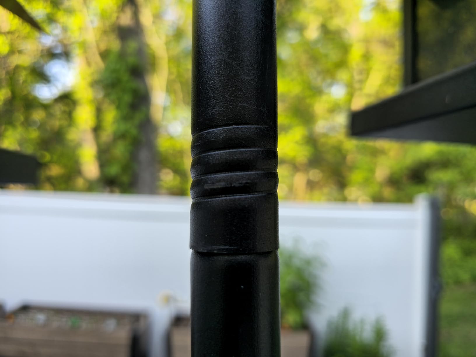 eWonLife 92 Inch Squirrel Proof Bird Feeder Pole with 9 Prongs Base, 1 Inch Dia Bird House Pole, Heavy Duty Bird Feeder Stand, Adjustable Shepherds Hooks for Outdoor with Squirrel Baffle Birdbath Tray customer photo 2