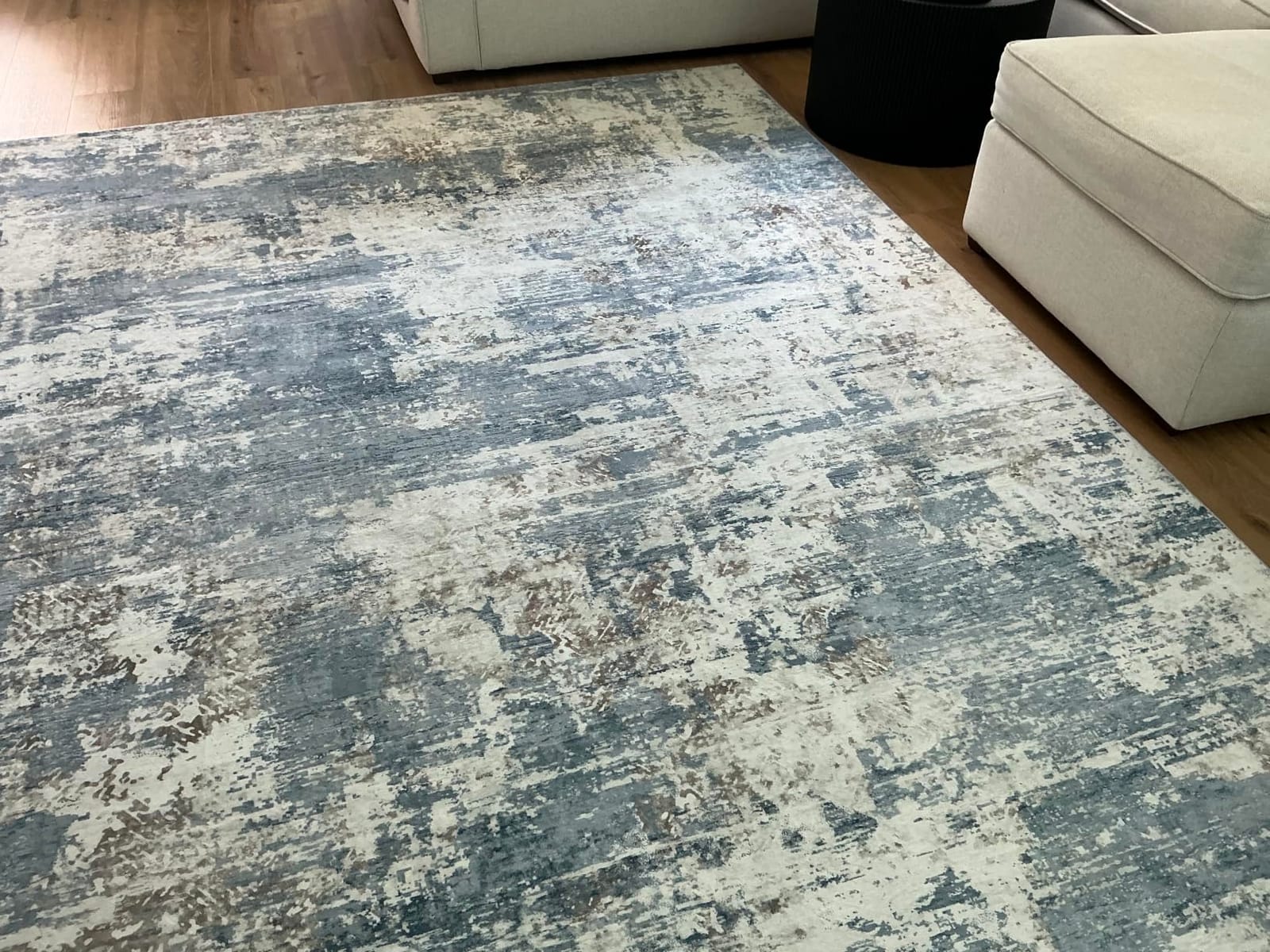 XLUEZ 8x10 Area Rugs for Living Room, Washable Modern Abstract Large Area Rug Neutral Soft Non Slip Kids Rug Stain Resistant Indoor Carpet for Bedroom Nursery Dining Children's Room(Blue, 8'x10') customer photo 2