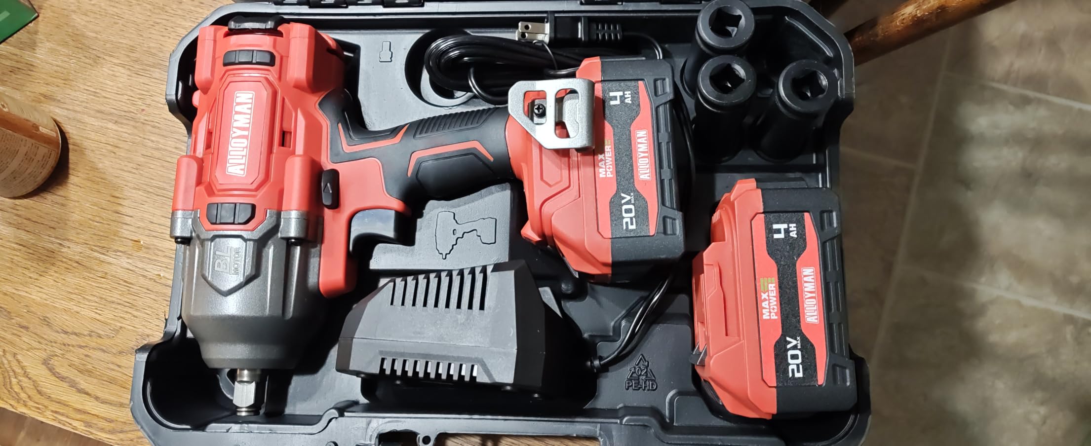Alloyman Cordless Impact Wrench 1500 FT-LBS(2000N.M),1/2