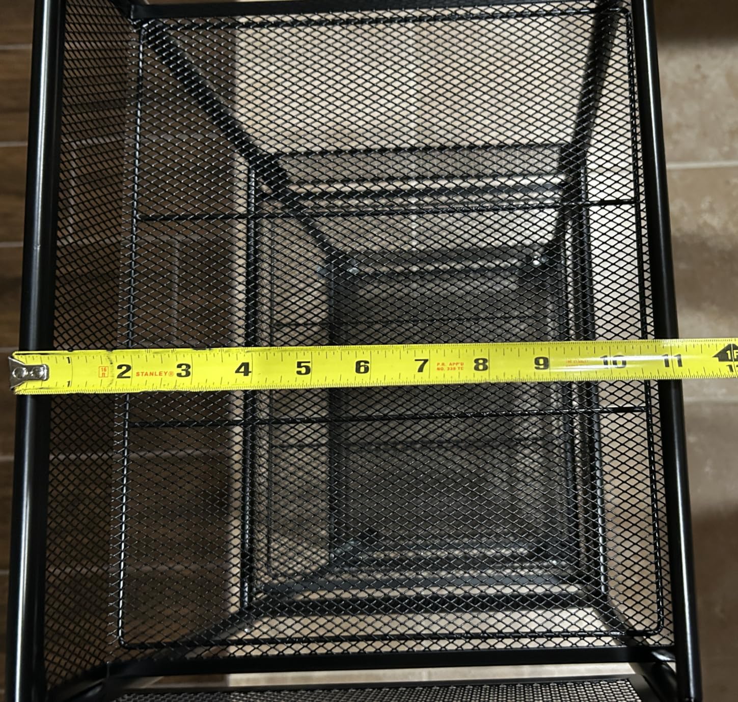 YASONIC 3 Tier Metal Rolling Cart, Black Utility Storage Cart with Wheels customer photo 1