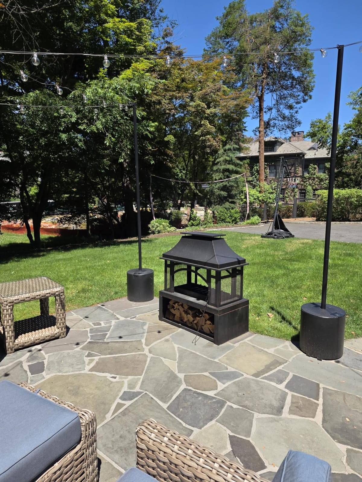 Panovue 39 Inch Fire Pits with Outdoor Chimney and Wood Storage customer photo 2