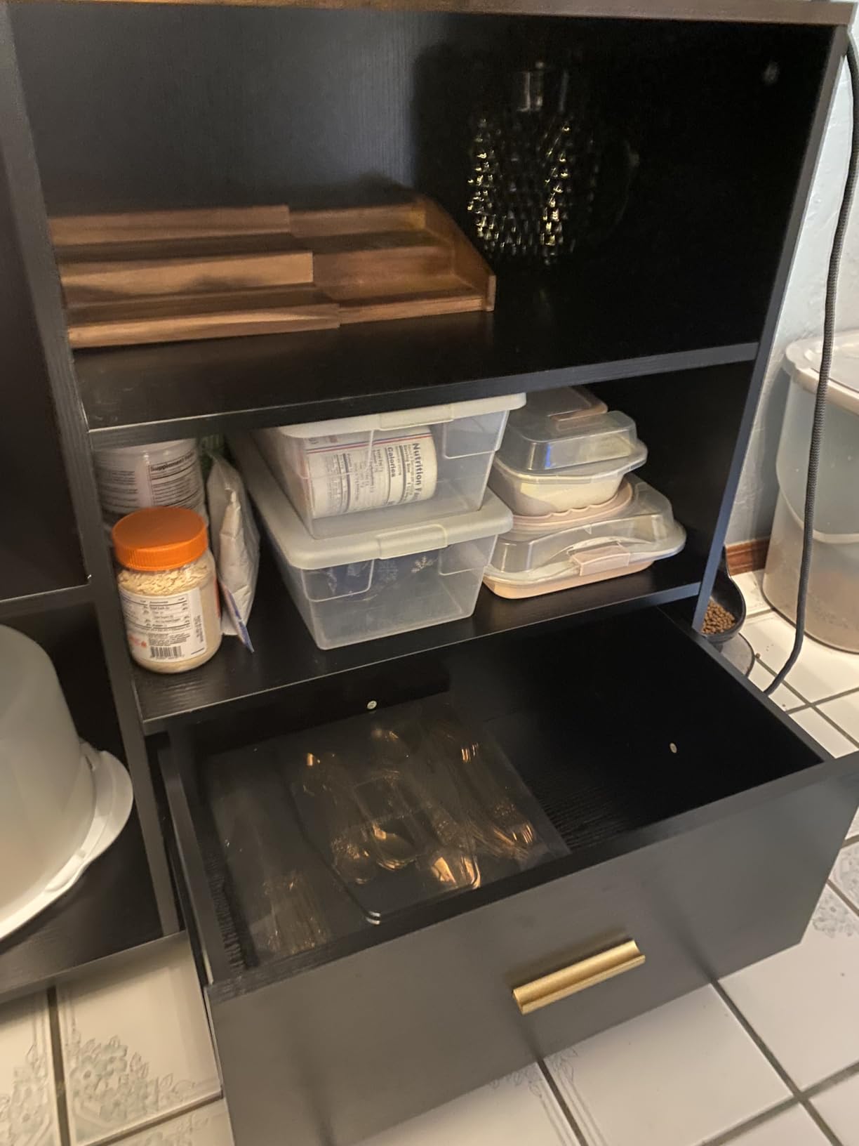 HSH 72” Rolling Kitchen Island with Seating & Storage on Wheels, White Oak customer photo 1