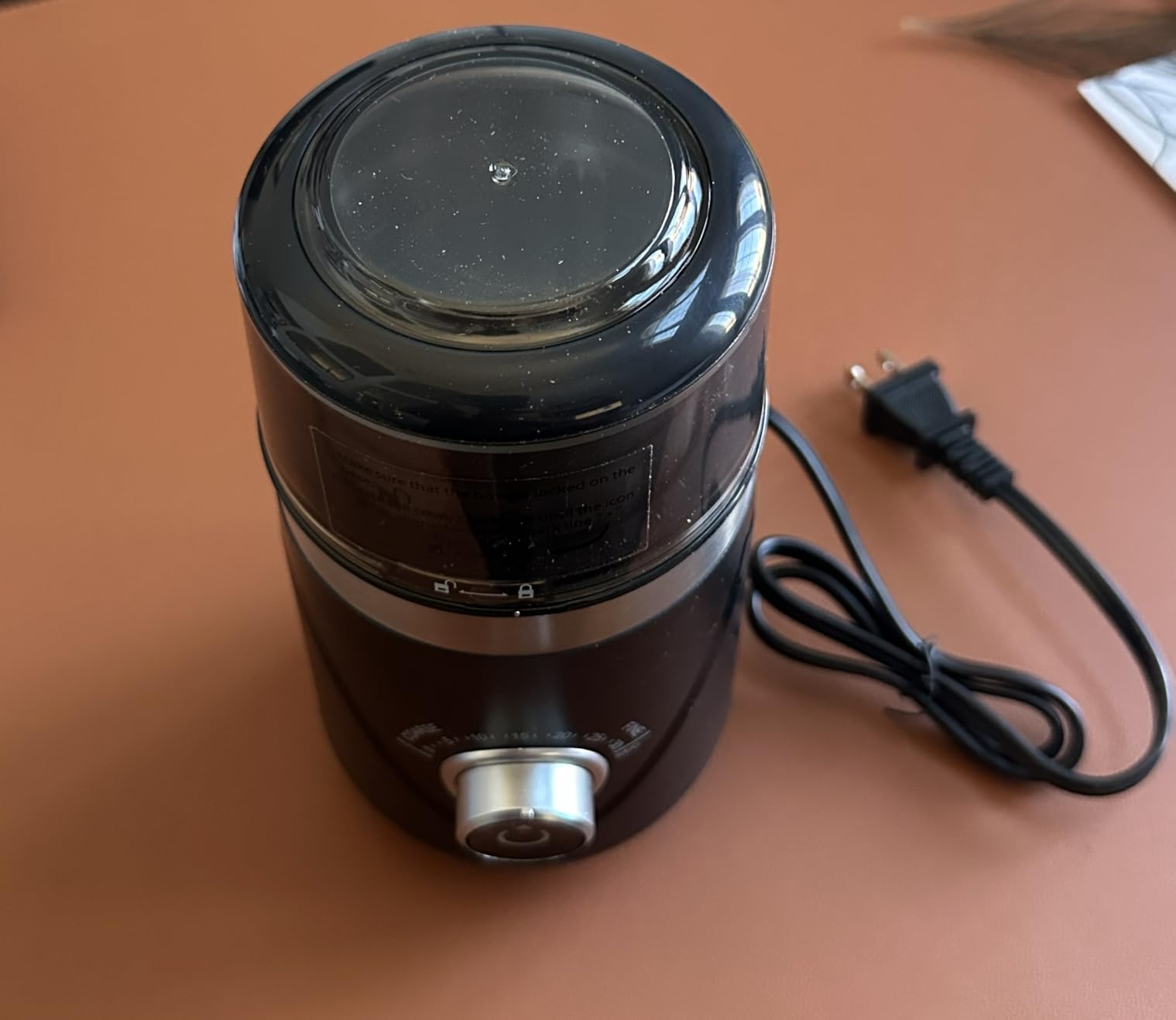 SHARDOR Electric Super Silent Blade Coffee Grinder, Timed Grind Control Rotary Knob, Adjustable Coarse to Fine for Coffee Beans, Spices & Herbs, with 1 Removable Stainless Steel Bowl, Black customer photo 1