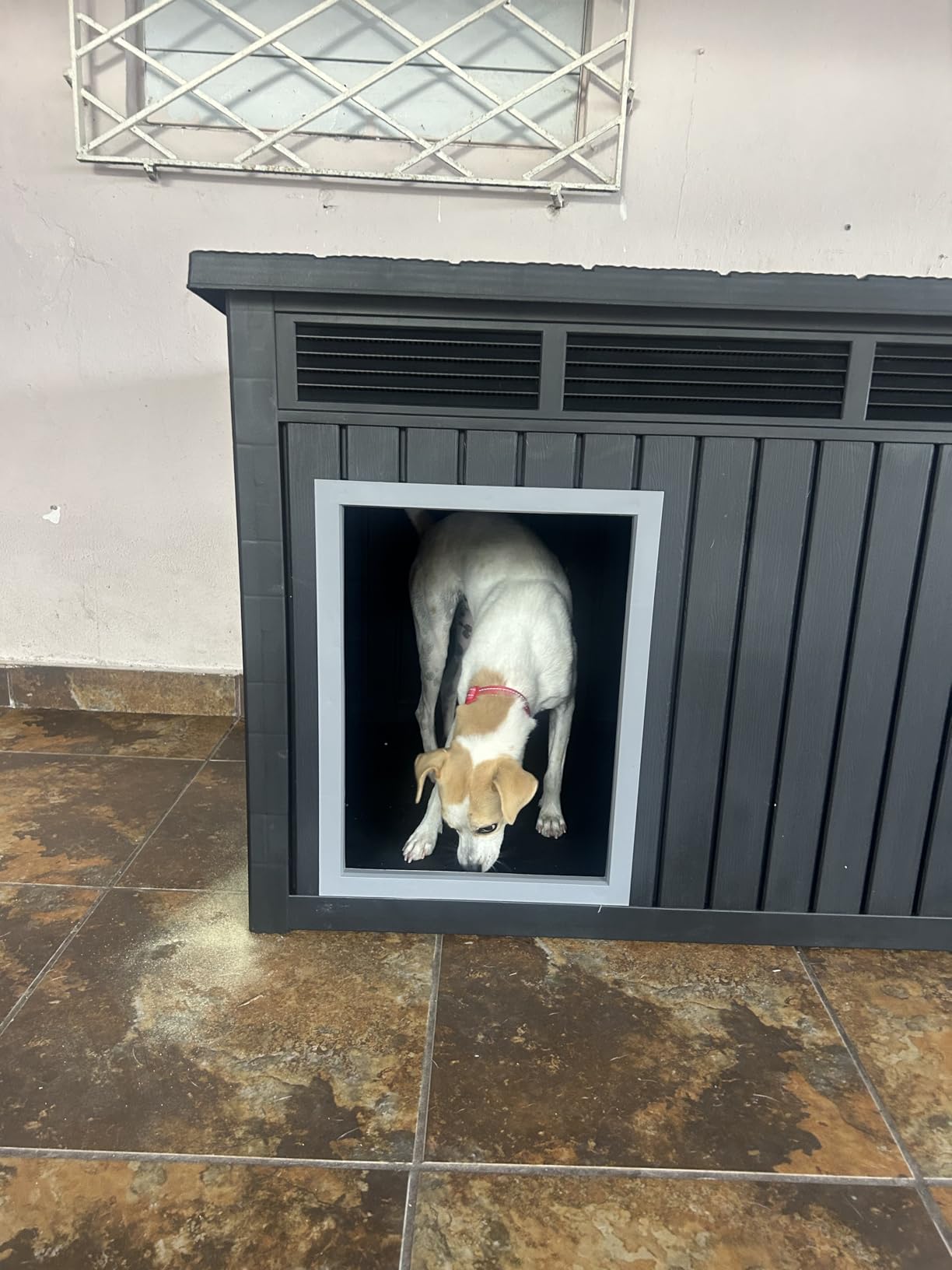 Fancyango Large Dog House with Weatherproof Roof for Indoor & Outdoor Use - Big Dog House for Large Medium Dogs(42.8