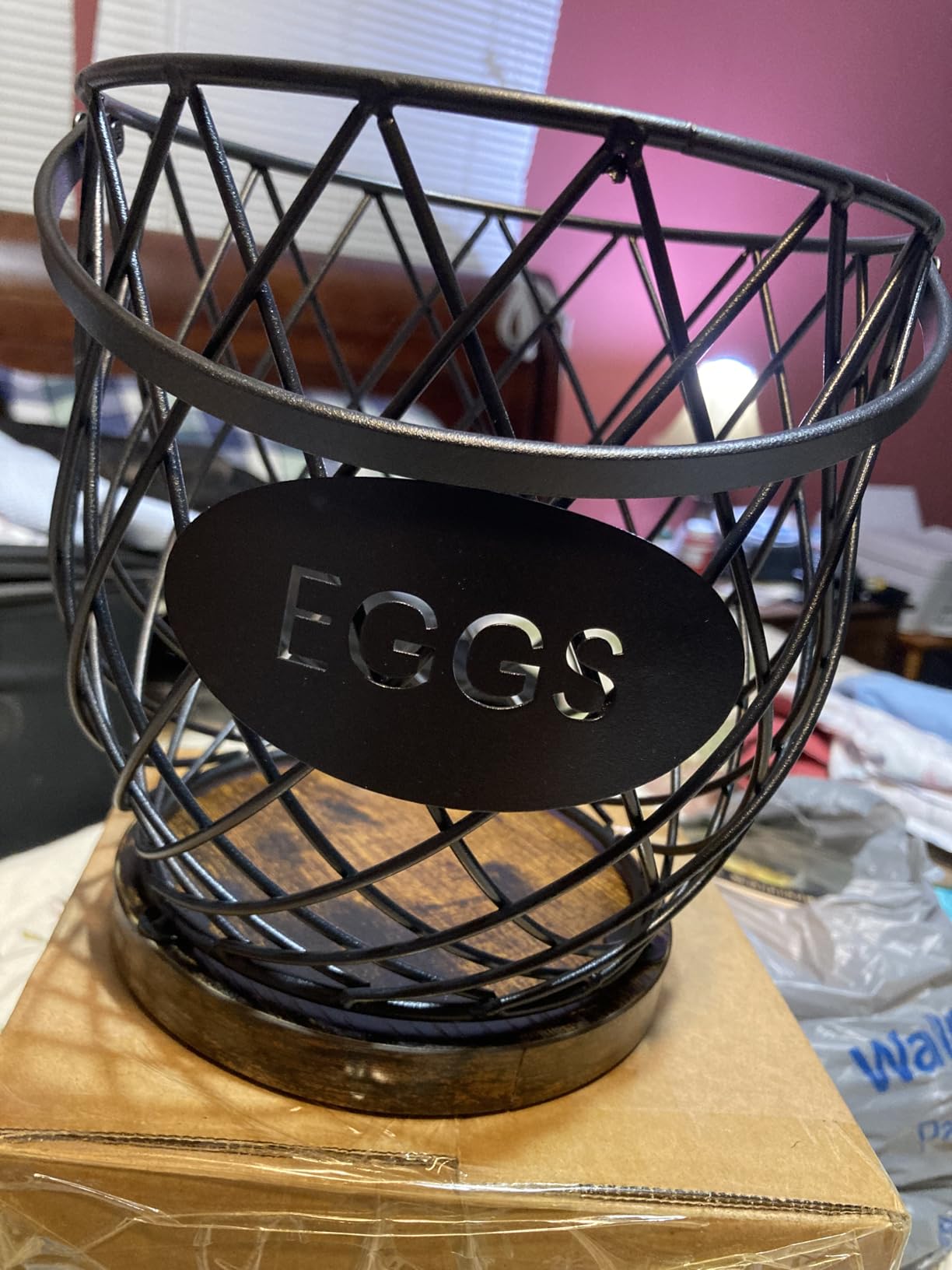 Chicken Egg Basket for Gathering Fresh Eggs, Wire Egg Collecting Basket customer photo 1