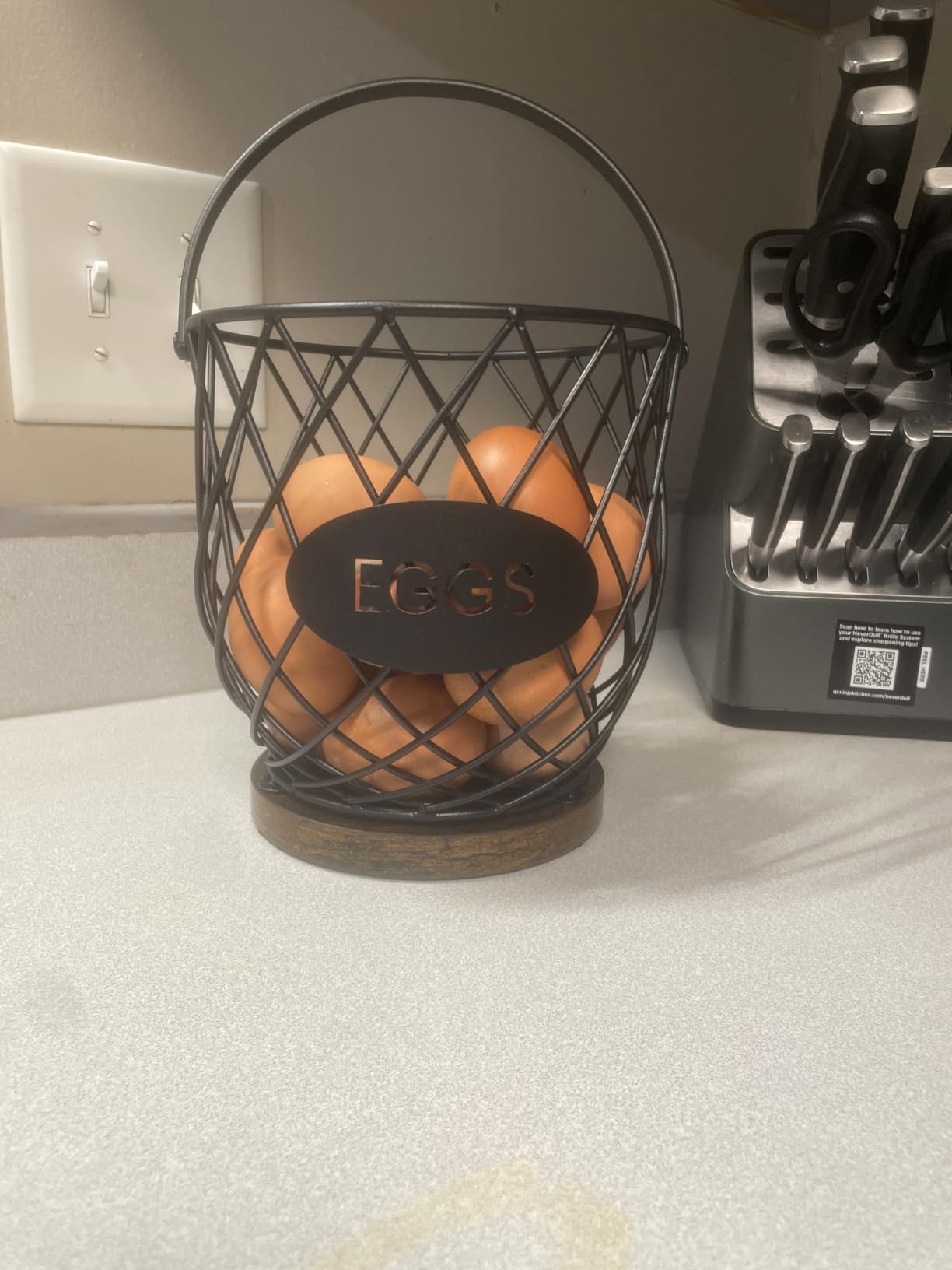 Chicken Egg Basket for Gathering Fresh Eggs, Wire Egg Collecting Basket customer photo 2