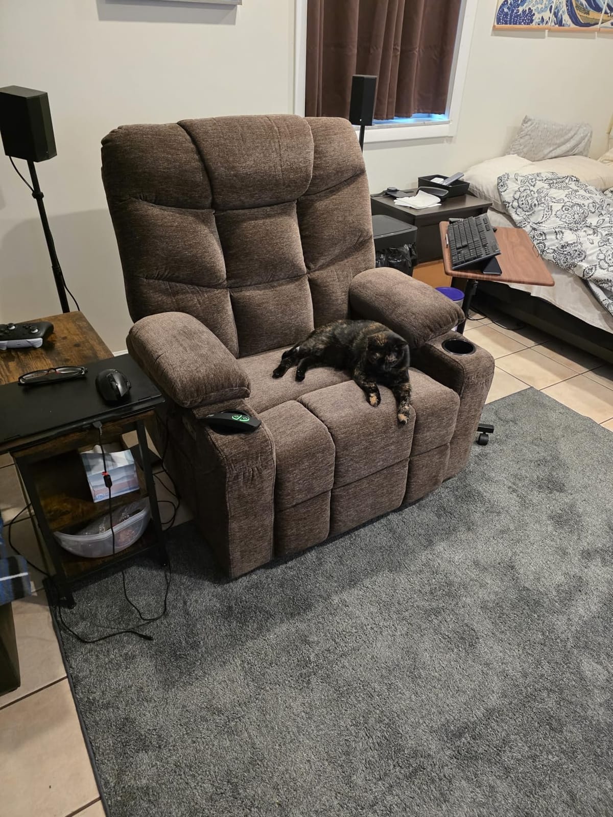 MCombo Power Lift Recliner Chair for Elderly, Fabric 7283 (Brown, Large) customer photo 1