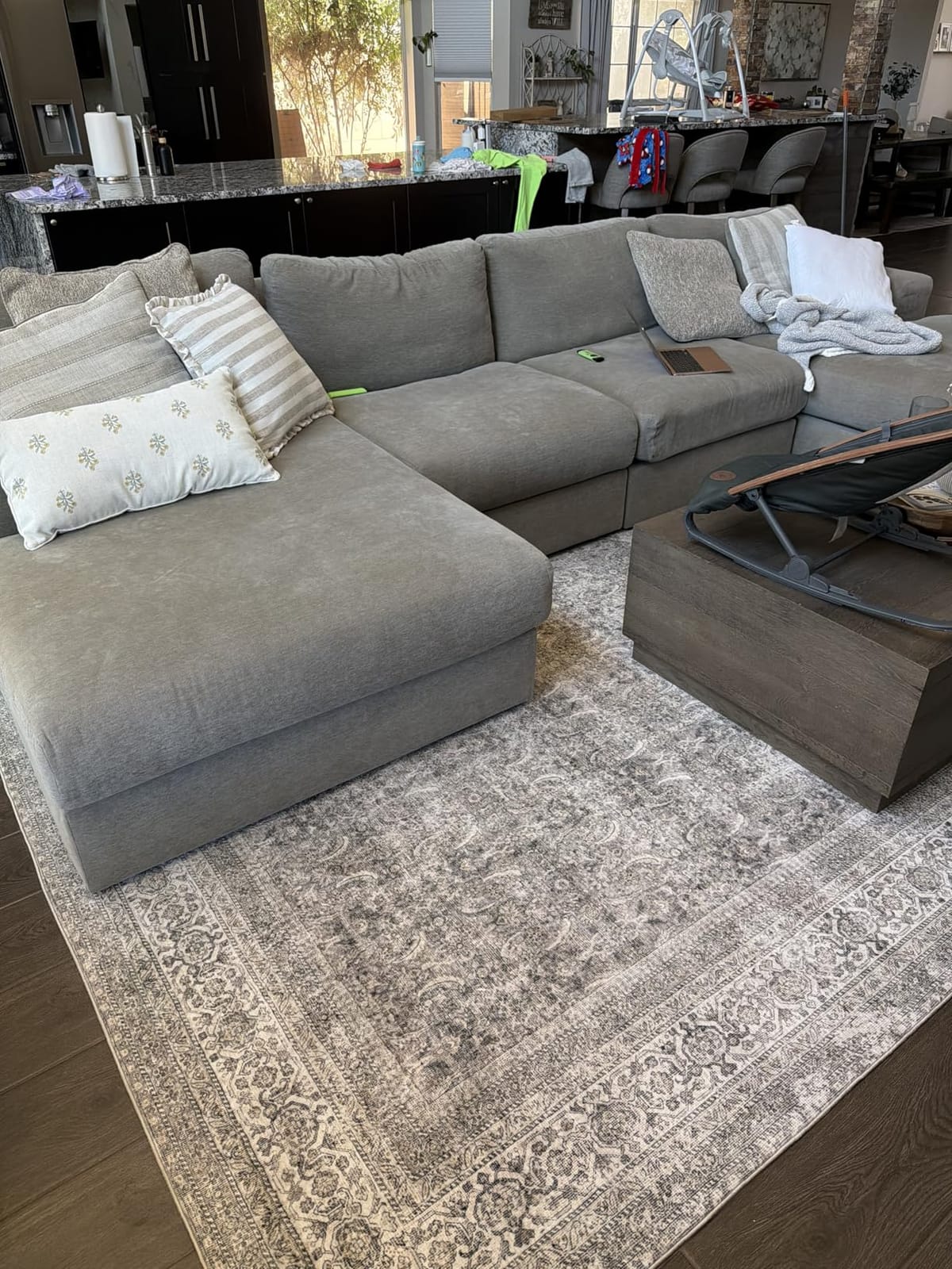 Washable Area Rugs for Living Room: 8x10 Bedroom Rug Non Slip Large Carpet customer photo 1