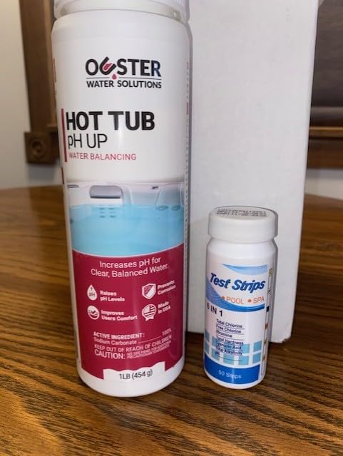 Bio Ouster Hot Tub Water Balancing Kit – Spa pH Up, pH Down, Alkalinity Increaser, Calcium Hardness Increaser & Test Strips – Spa Chemicals Starter Kit for Inflatable & Acrylic Hot Tubs – Made in USA customer photo 2