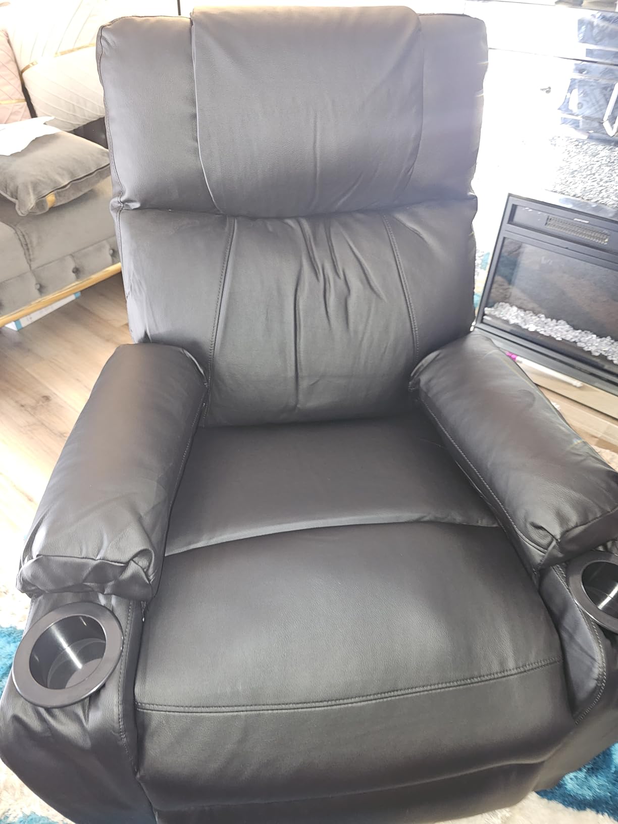 Power Lift Recliner Electric Chair for Elderly with Massage & Heat, Black customer photo 2