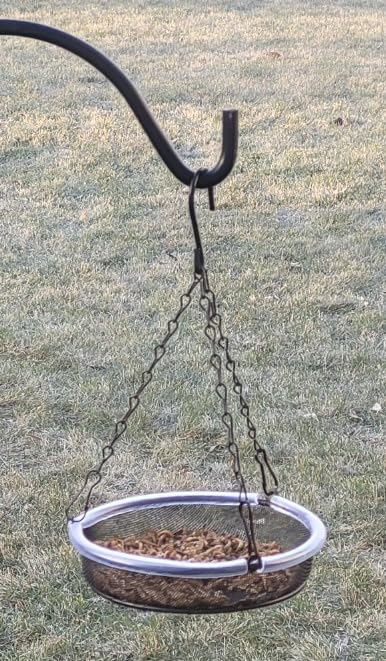 Gtongoko Platform Bird Feeder for Outdoors Hanging with 12