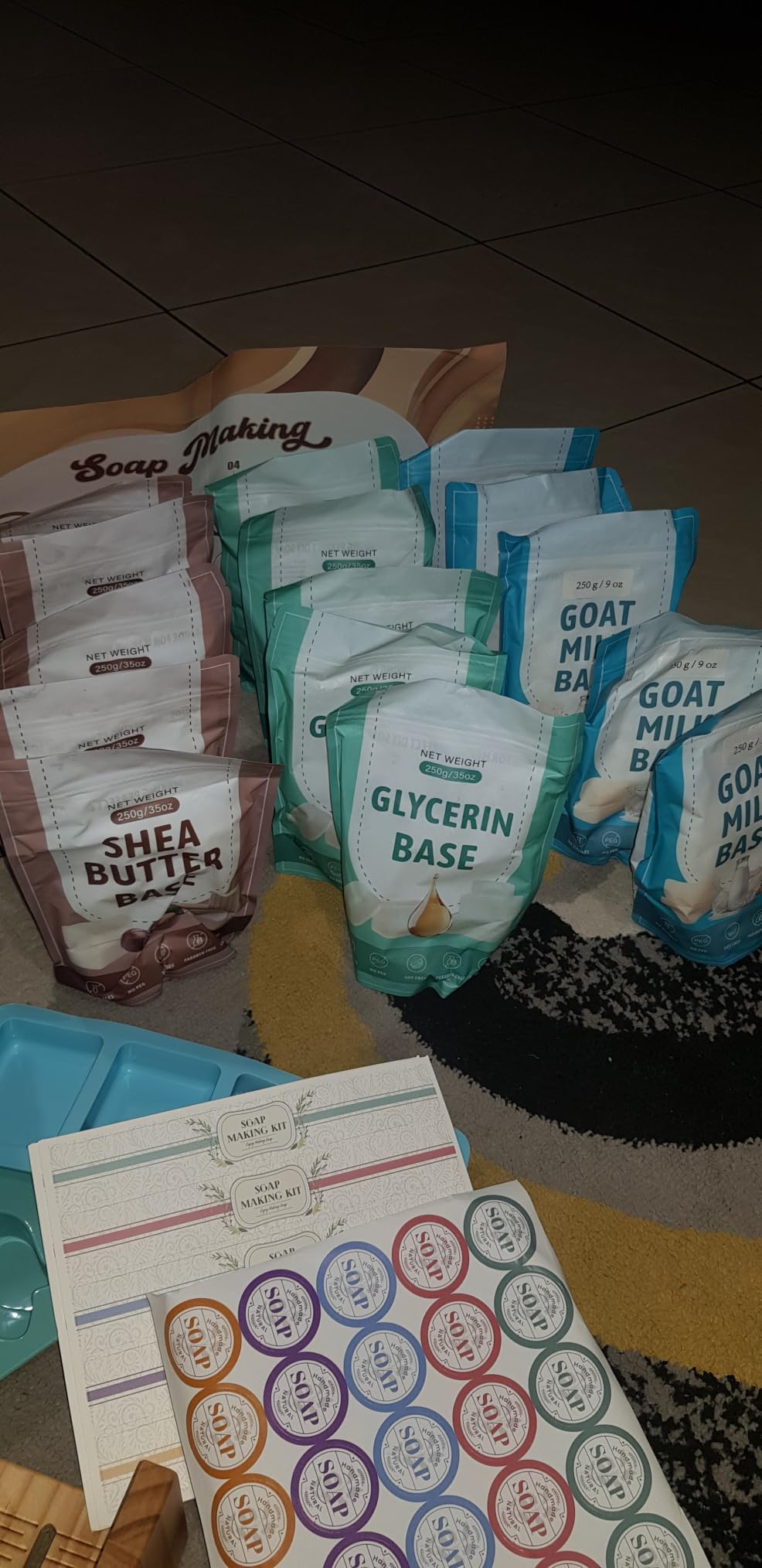 LFISGNN Soap Making Kit with 4 Flavored 10 lbs Soap Base in Bulk | DIY Soap Kit in Bulk with Soap Melting Pot, 10 lbs Soap Base (Shea Butter, Glycerin, Aloe, Goat Milk) and Loaf Mold customer photo 1