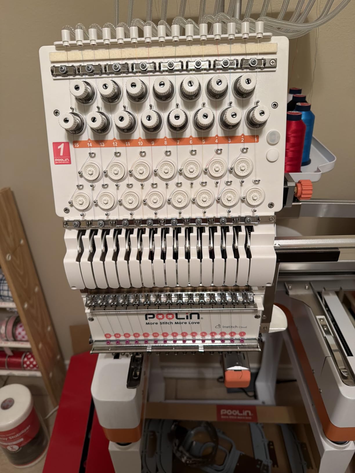 Poolin EOM 15 Needle Commercial Embroidery Machine customer photo 2