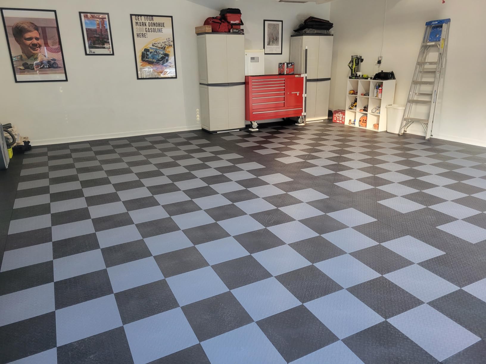 Garage Floor Tiles Interlocking Garage Flooring for Car Modular PlasticTile customer photo 2