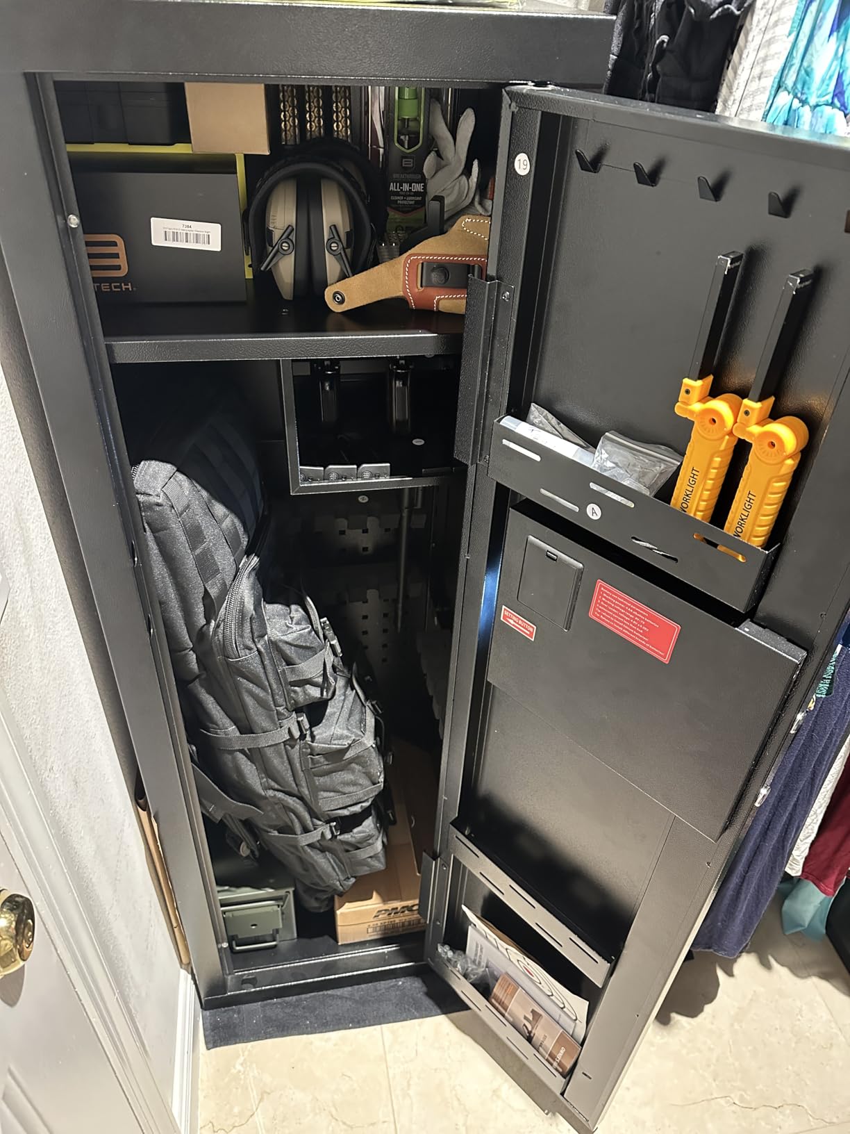 KAER Biometric Gun Safe Rifle,Gun Safes for Rifles and Pistols Holds 14-15 Firearms with Adjustable Racks & Pistol Storage,Fingerprint Keypad Lock Gun Cabinet for Home & Hunting for Enthusiasts customer photo 1