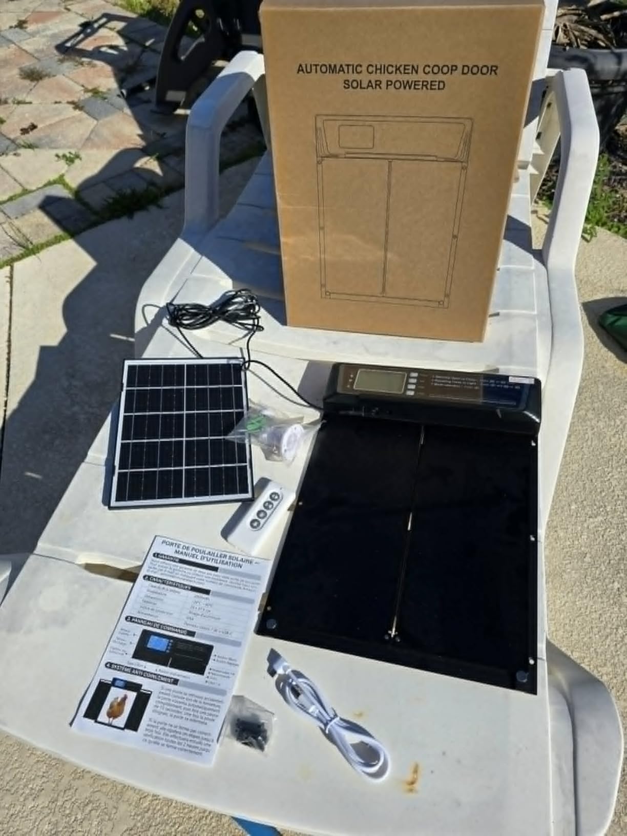 Large Size Automatic Chicken Coop Door Solar Powered - Timer/Light Sensor customer photo 2