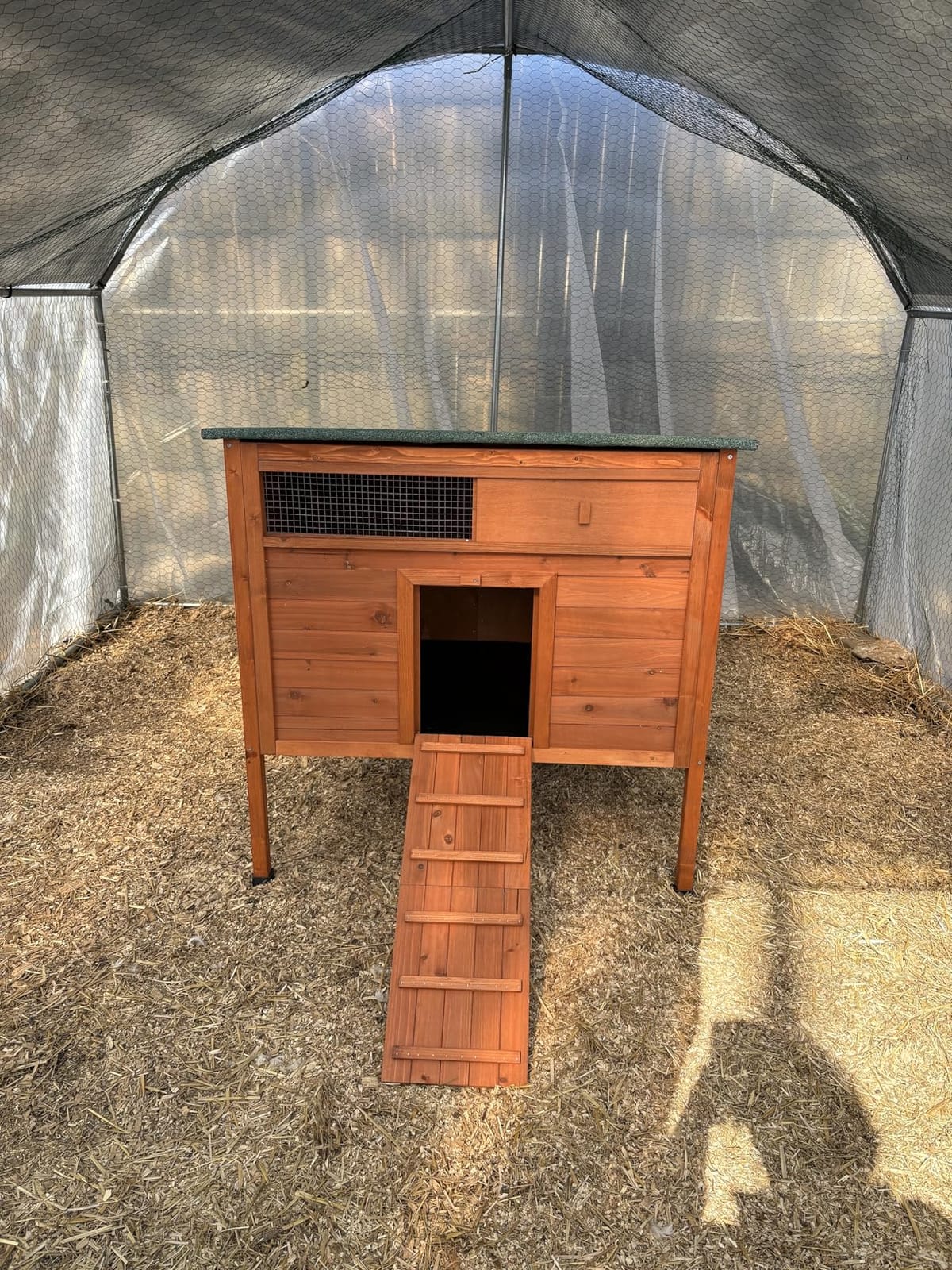 Insulated Duck Coop Warm Duck House for Outside with Larger Windows | Chicken Coop for Chicken Run with Elevated Legs, 2 Perches, 2 in 1 Ramp, Openable Roof customer photo 1