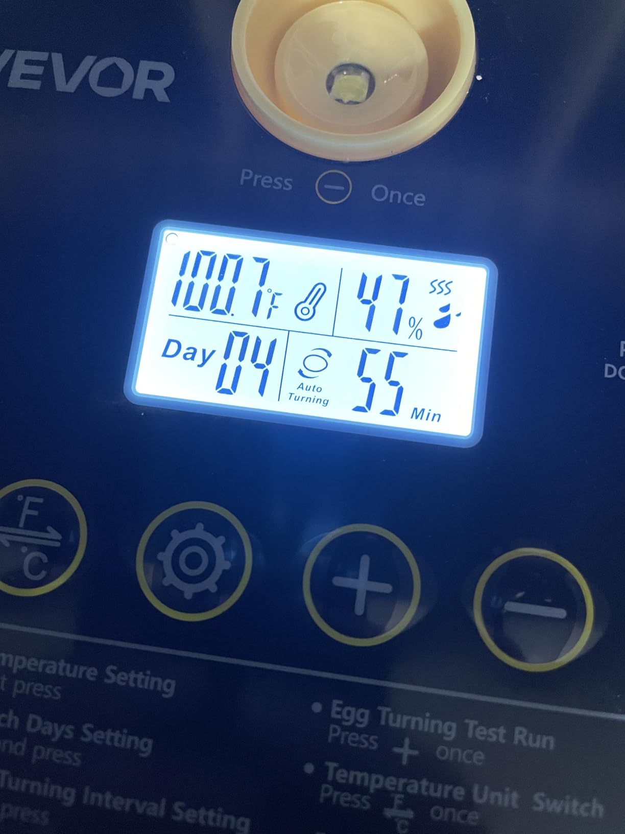 VEVOR 18 Egg Incubator, Automatic Egg Turner with LED Candler, Temperature & Humidity Control, 360° View Clear Window, Auto Water Refill, Poultry Eggs Incubators for Hatching Chicks Ducks Goose Quail customer photo 1