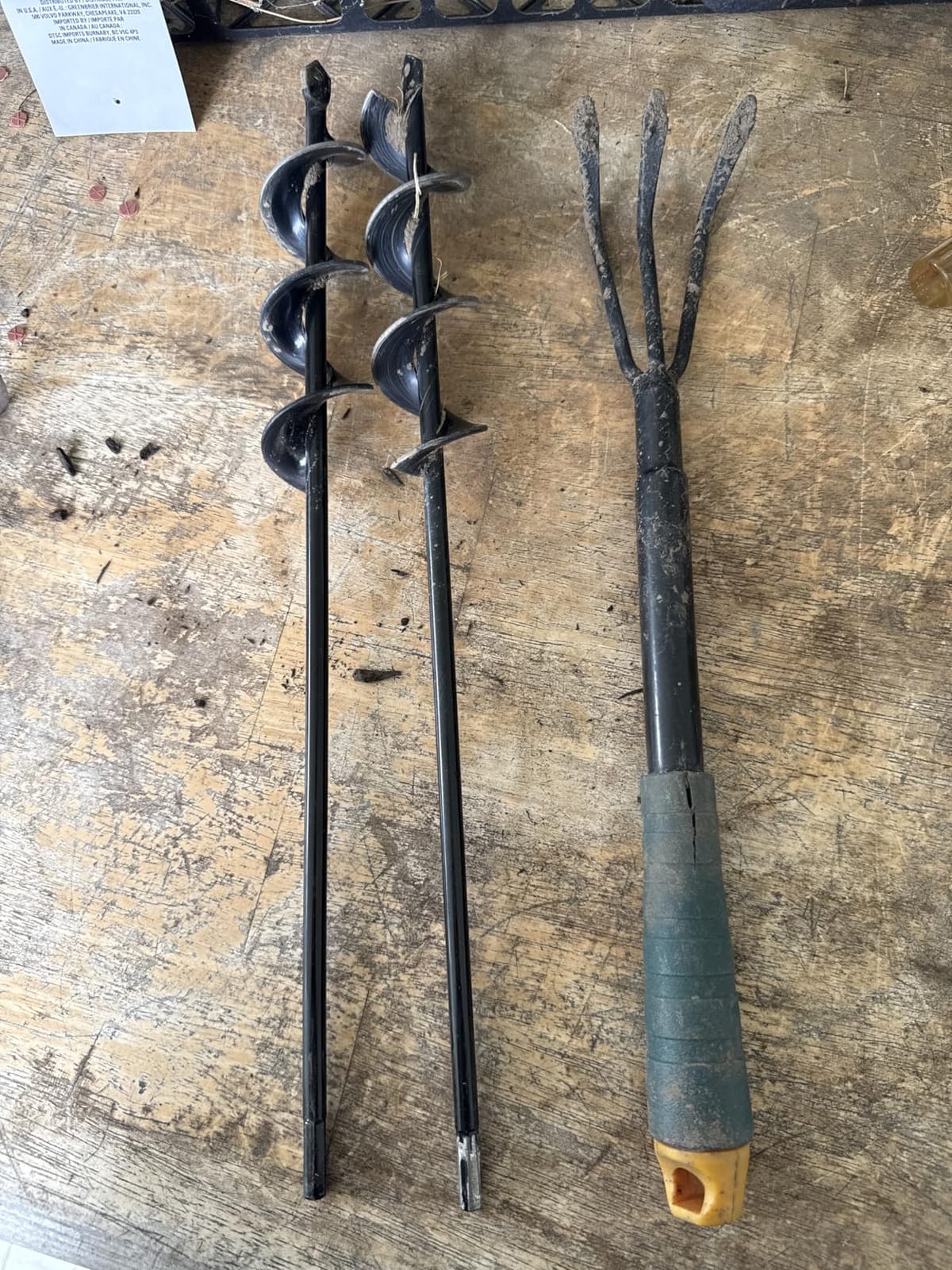 2”x32“ Auger Drill Bit for Planting, Heavy-Duty Planting Auger for Bulbs, Post Hole Digger for 3/8”Hex Drive Drill customer photo 1