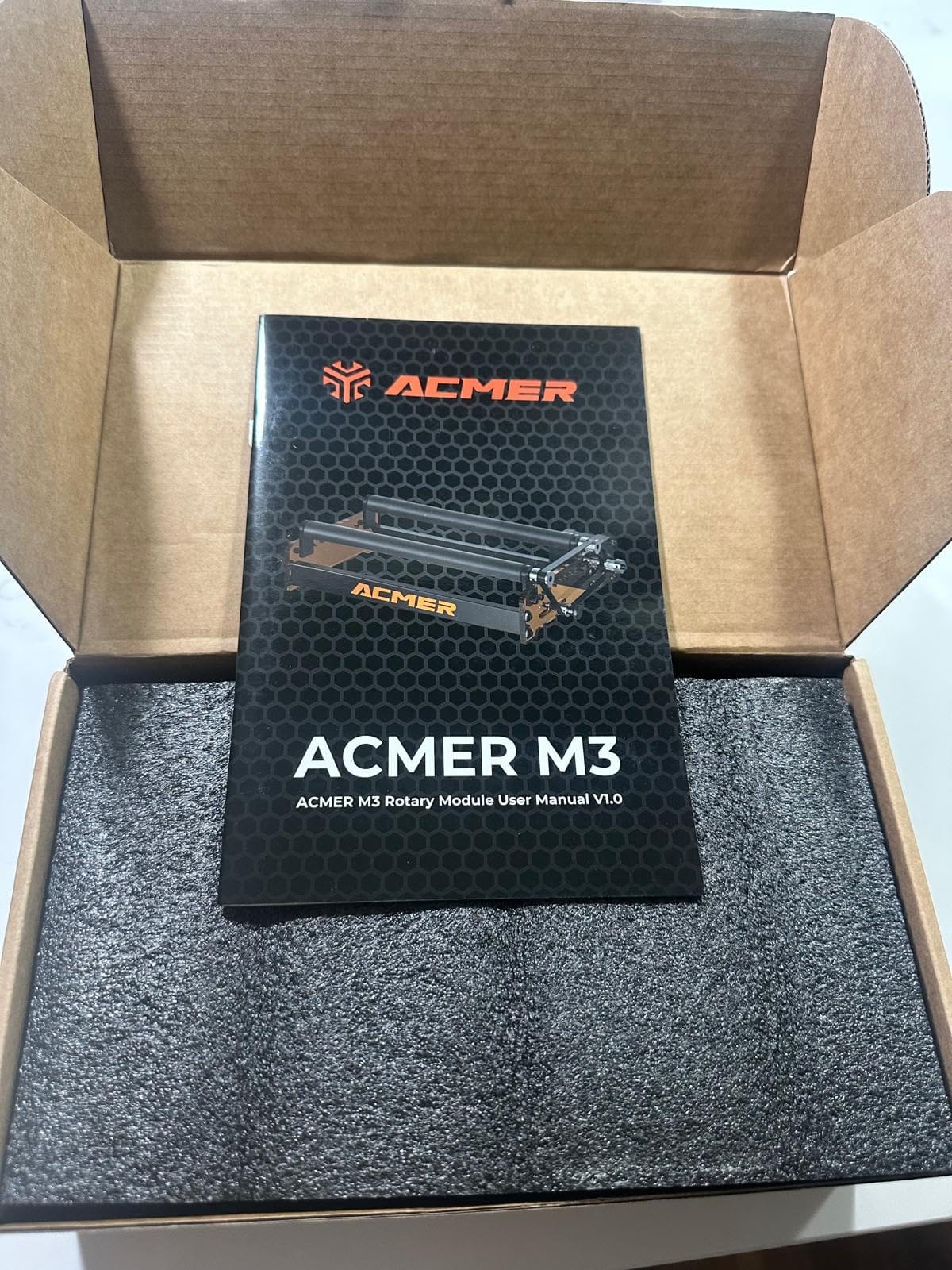 ACMER M4 Laser Rotary Roller, 360° Y-Axis Rotary Attachment for Laser Engraver, 3–150mm Adjustable Engraving Space, for Cylindrical Objects, Rings, Compatible with Most Laser Engravers customer photo 1