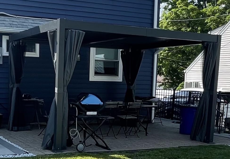 12' x 16' Pergola with Adjustable Louvered Roof and Aluminum Frame customer photo 1