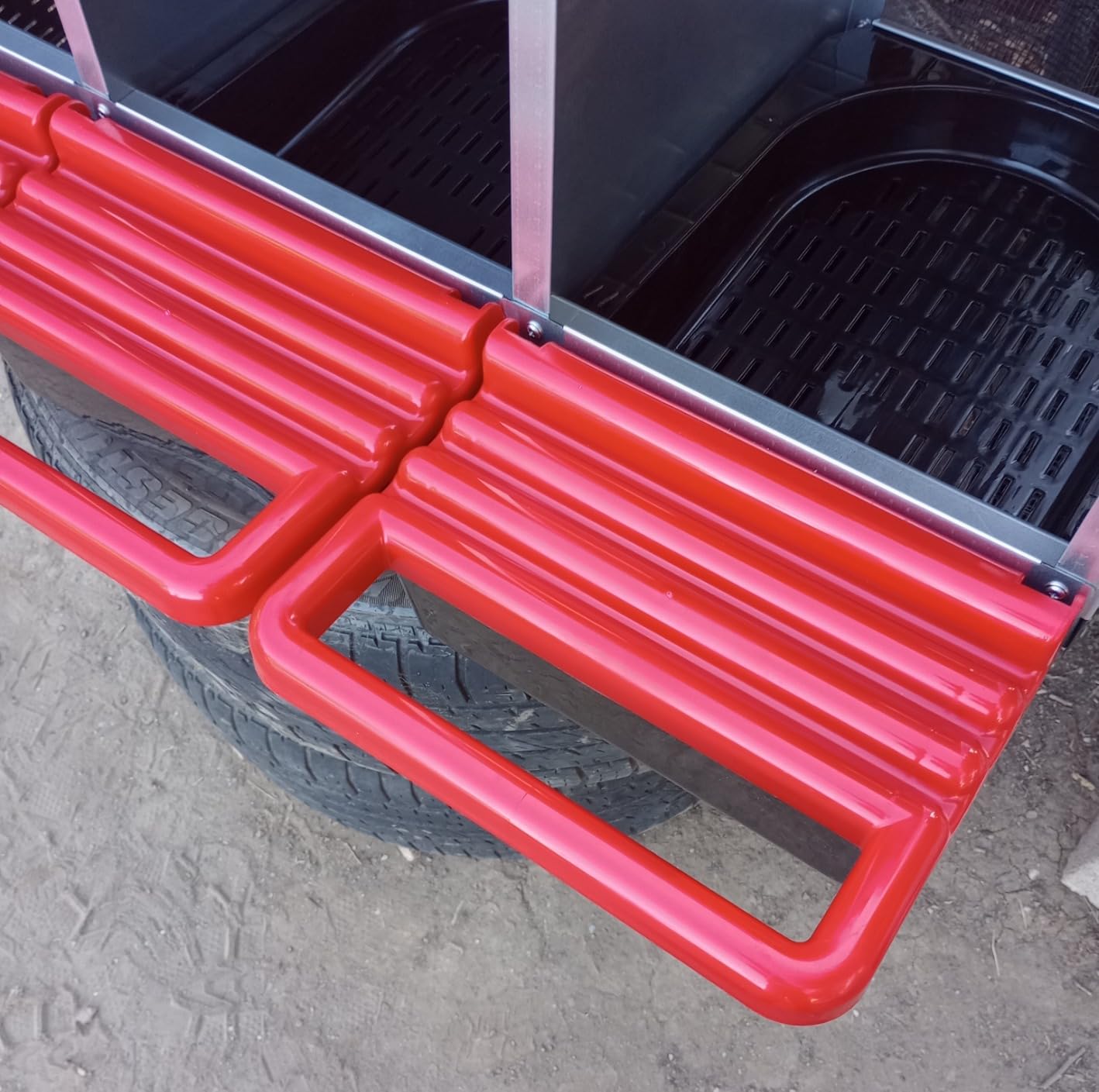 Chicken Nesting Boxes, Roll Away Nest Box for Egg Collector, 6 Holes Orange customer photo 1